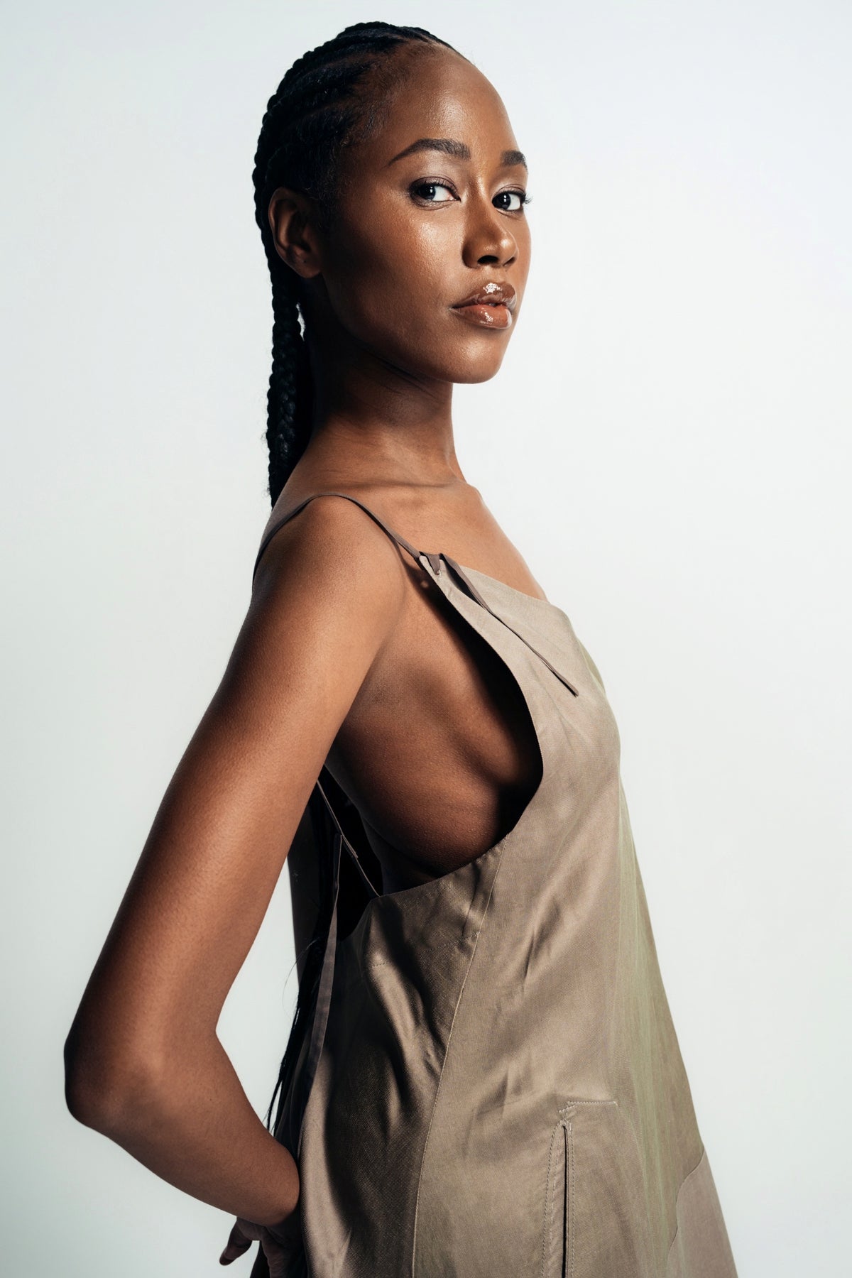 ZIGGY CHEN | V-NECK HALTER DRESS - MAXFIELD LA