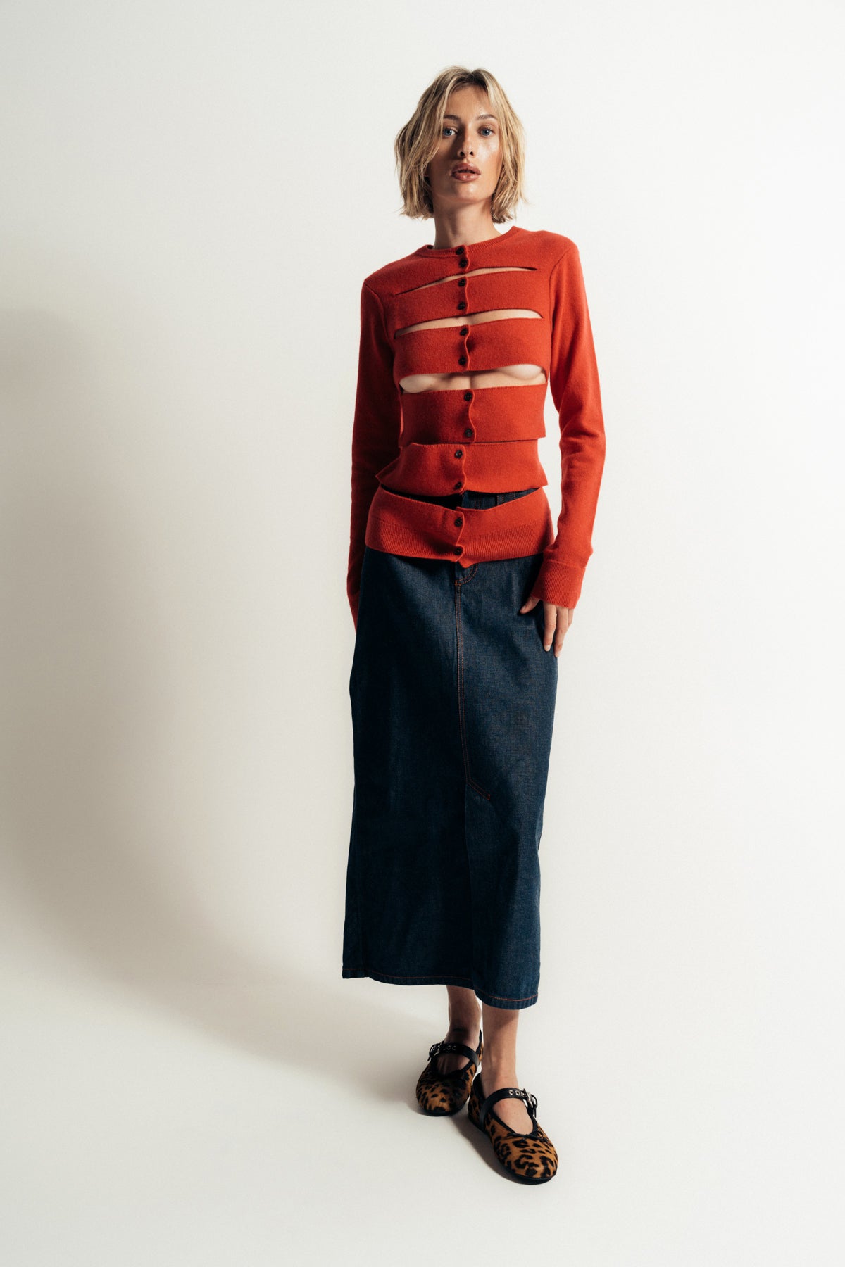 MERYLL ROGGE | CUT-OUT CARDIGAN - MAXFIELD LA
