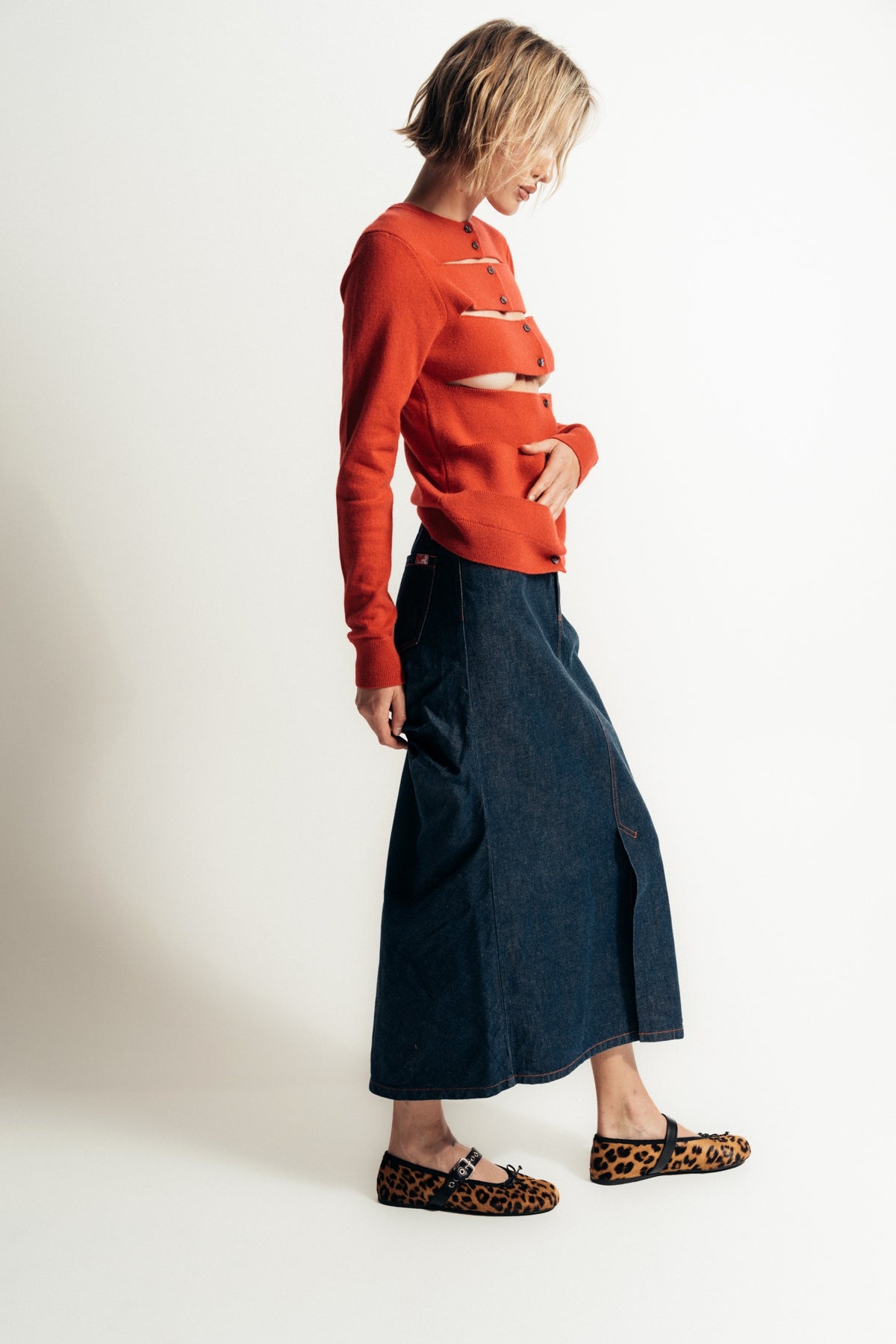 MERYLL ROGGE | CUT-OUT CARDIGAN - MAXFIELD LA