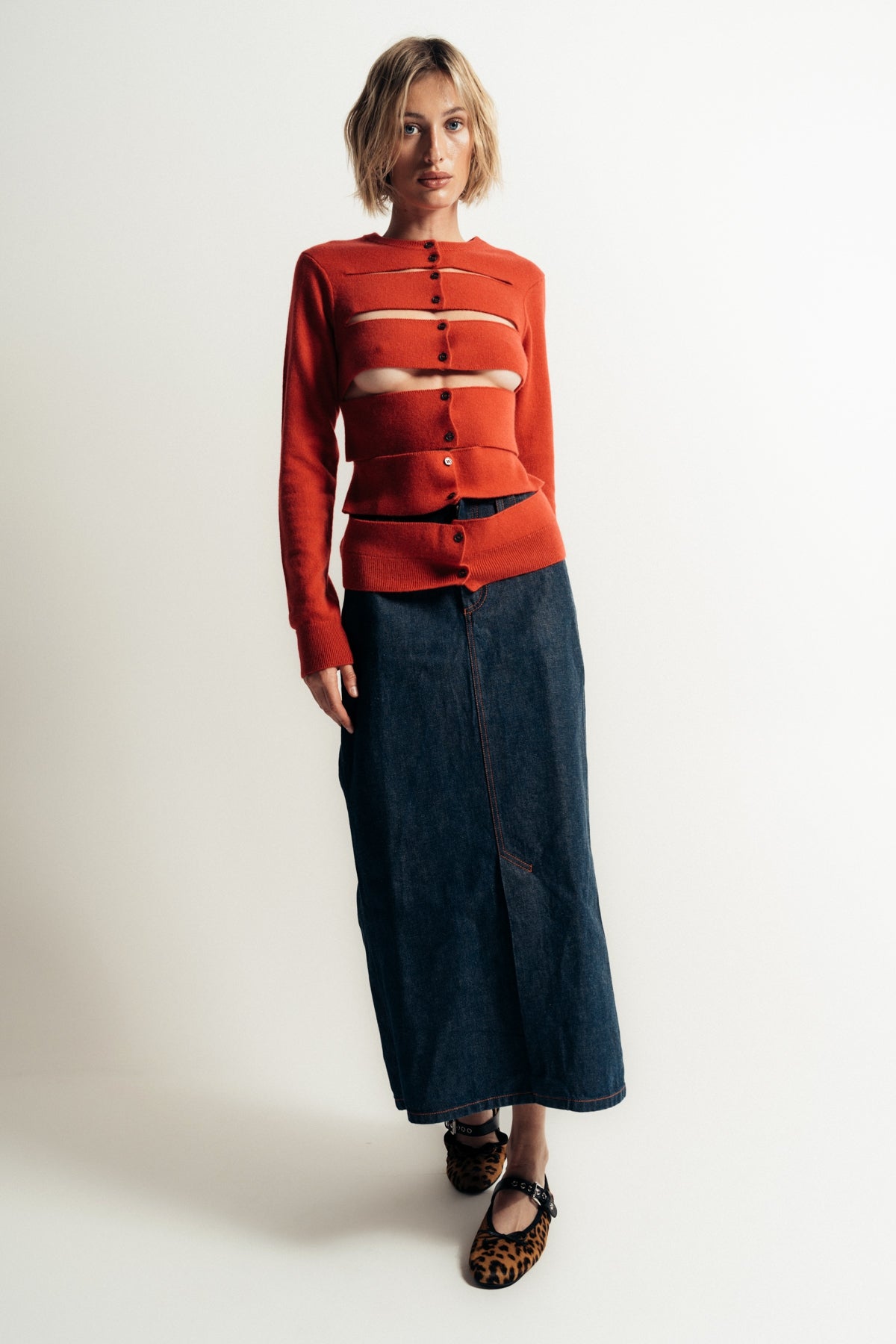 MERYLL ROGGE | JAPANESE DENIM SKIRT - MAXFIELD LA