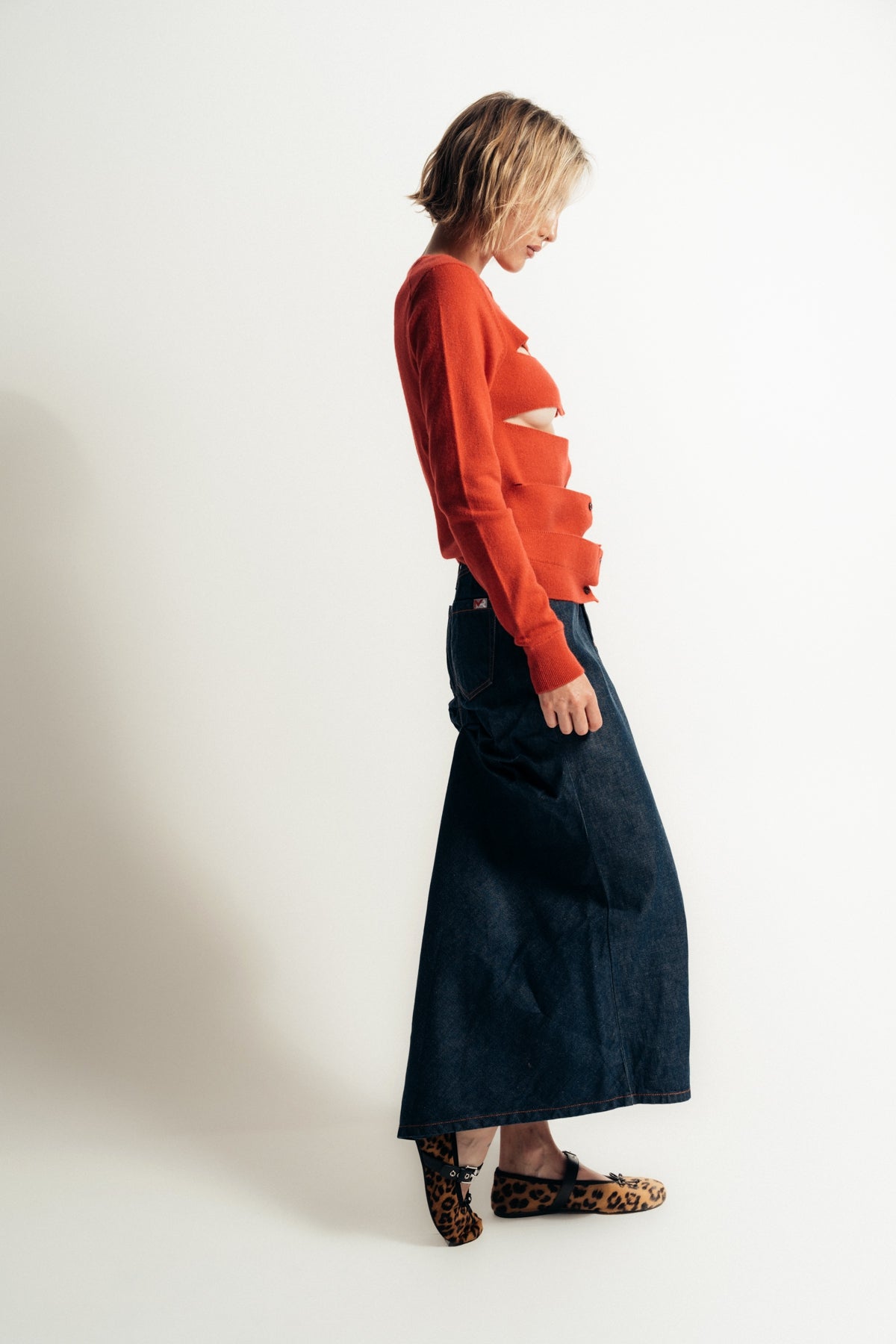 MERYLL ROGGE | JAPANESE DENIM SKIRT - MAXFIELD LA