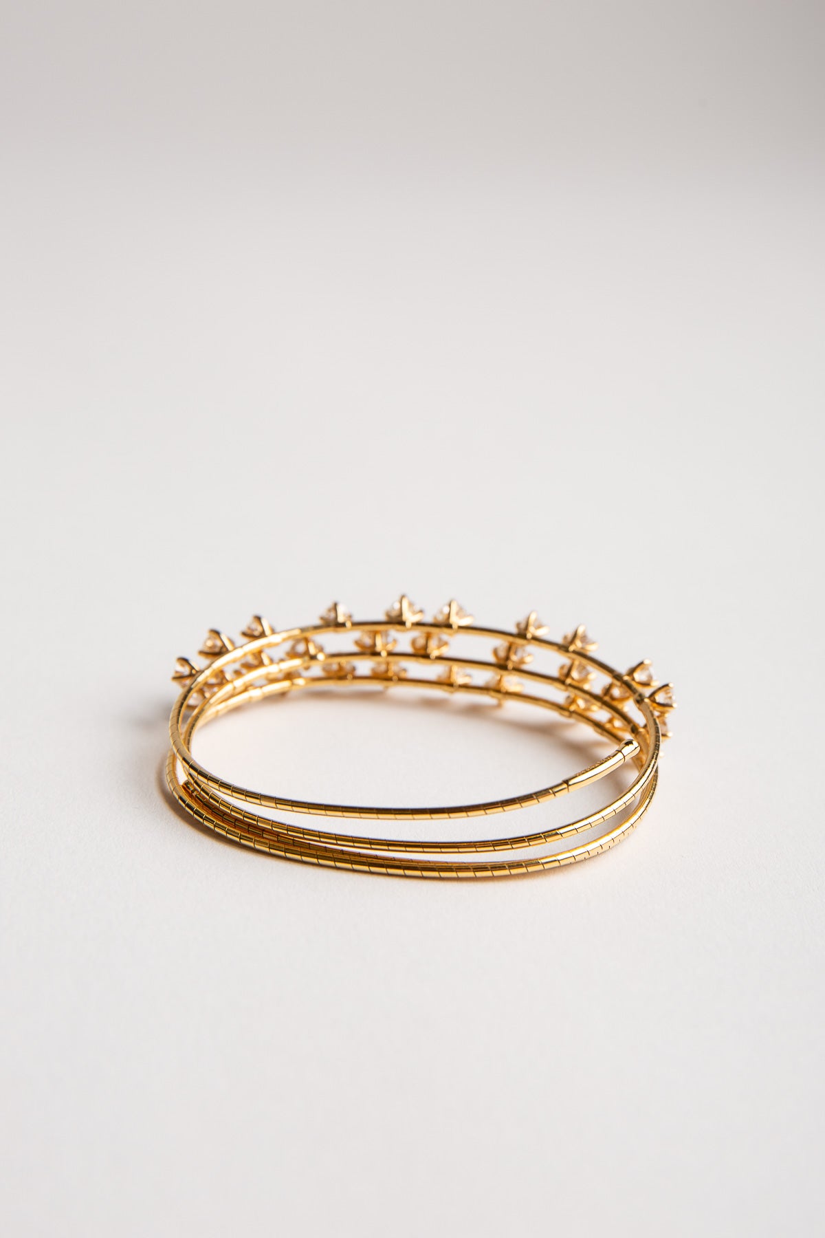 MATTIA CIELO | YELLOW GOLD DIAMOND SPIRAL BRACELET - MAXFIELD LA