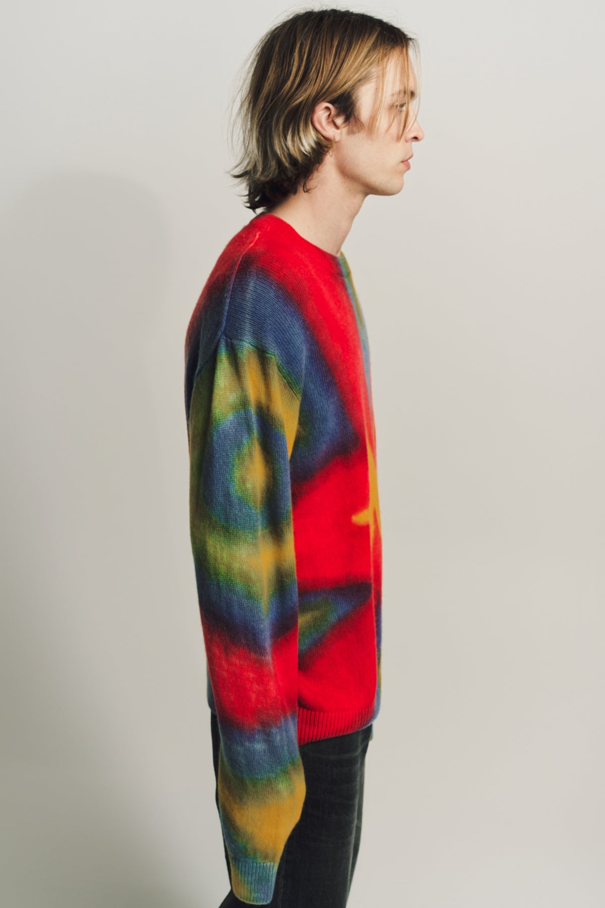 THE ELDER STATESMAN | PAINTED FLORAL SIMPLE CREW - MAXFIELD LA