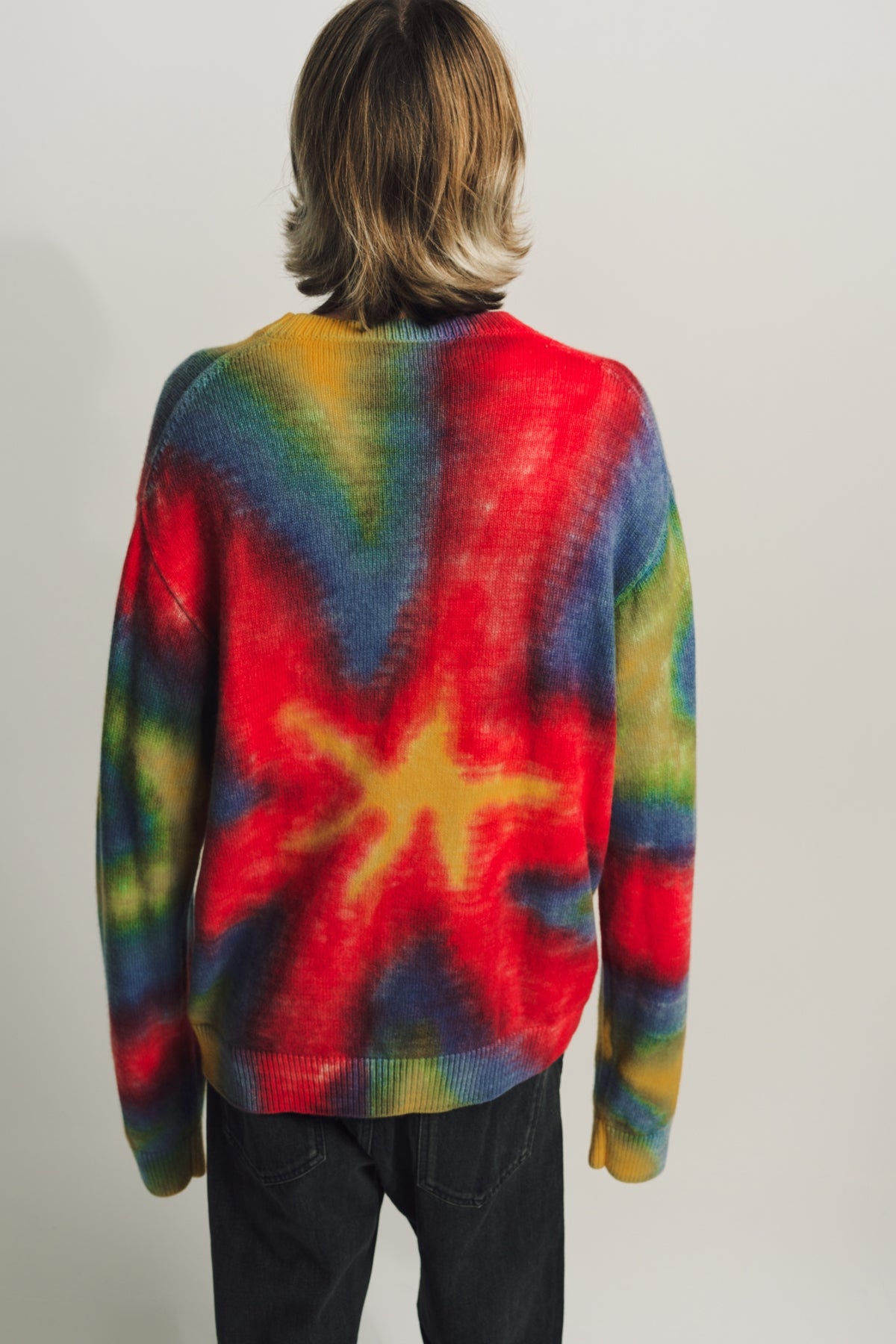 THE ELDER STATESMAN | PAINTED FLORAL SIMPLE CREW - MAXFIELD LA