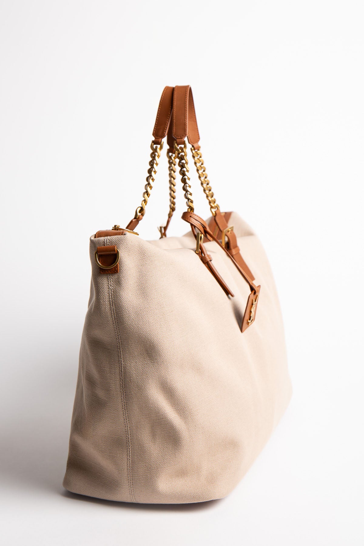 バッグ SAINT LAURENT Saint Laurent Woven Cane Calfskin North South Tote Bag Black