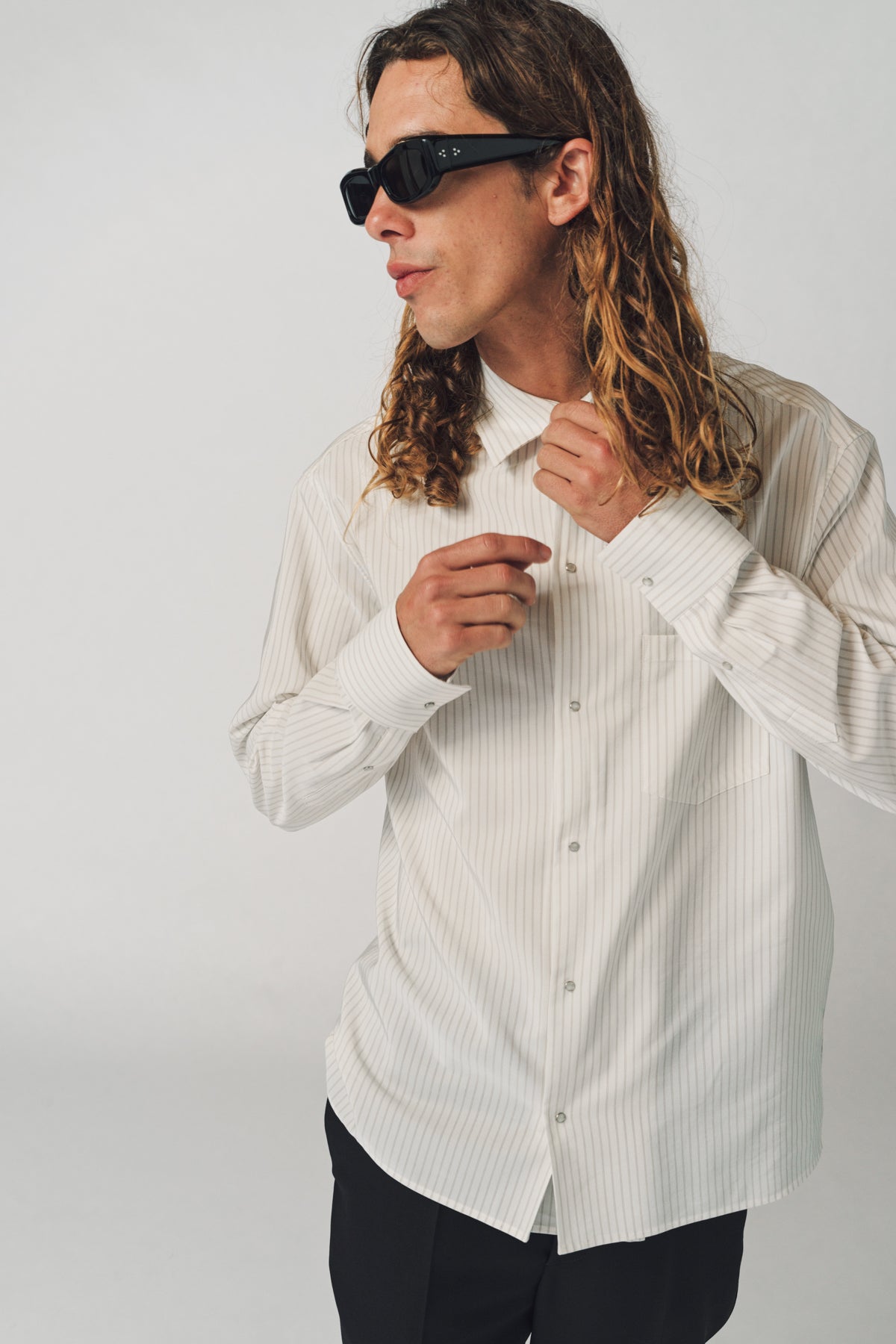 LANVIN | FOLDED LONG SLEEVE SHIRT - MAXFIELD LA