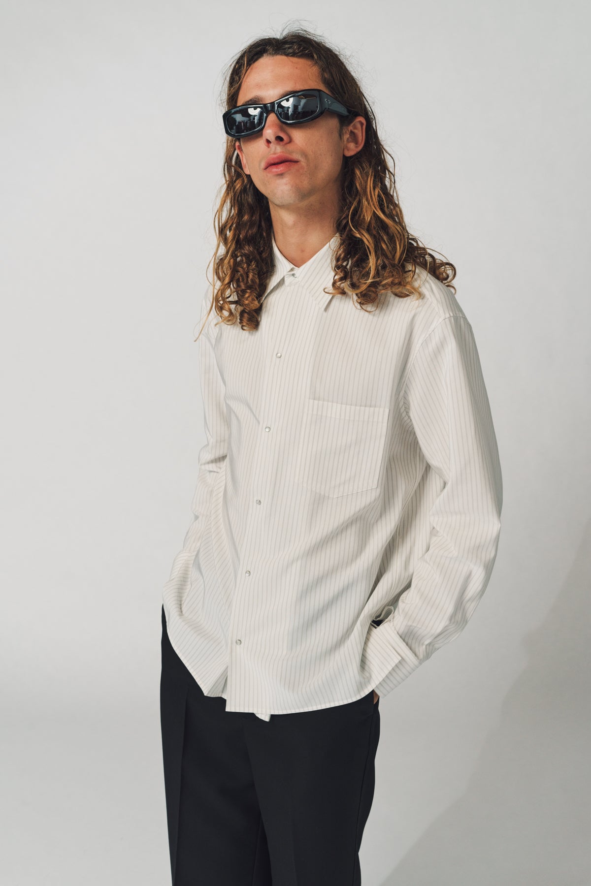LANVIN | FOLDED LONG SLEEVE SHIRT - MAXFIELD LA