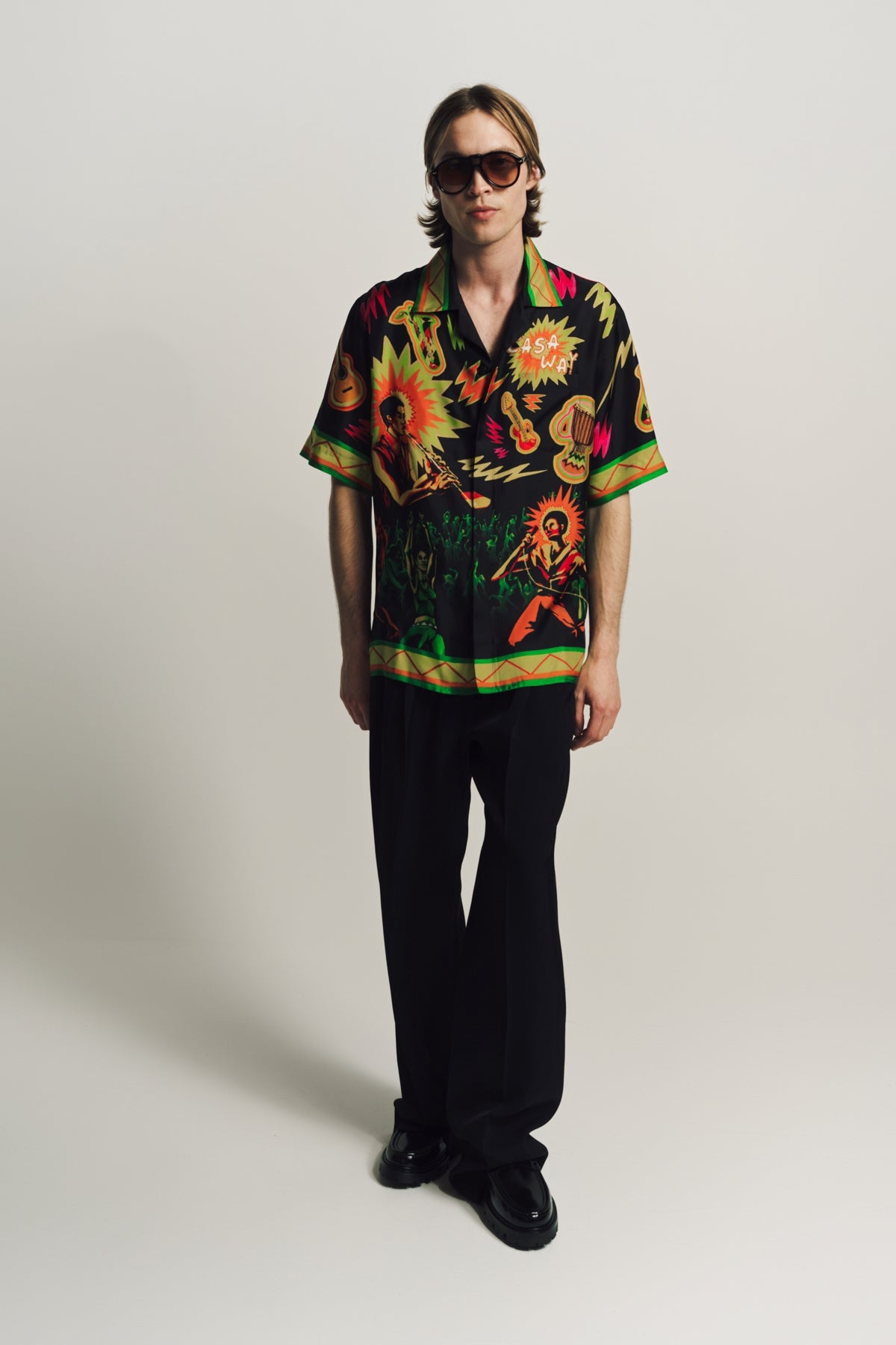 CASABLANCA | MUSIC FOR THE PEOPLE SILK SHIRT - MAXFIELD LA