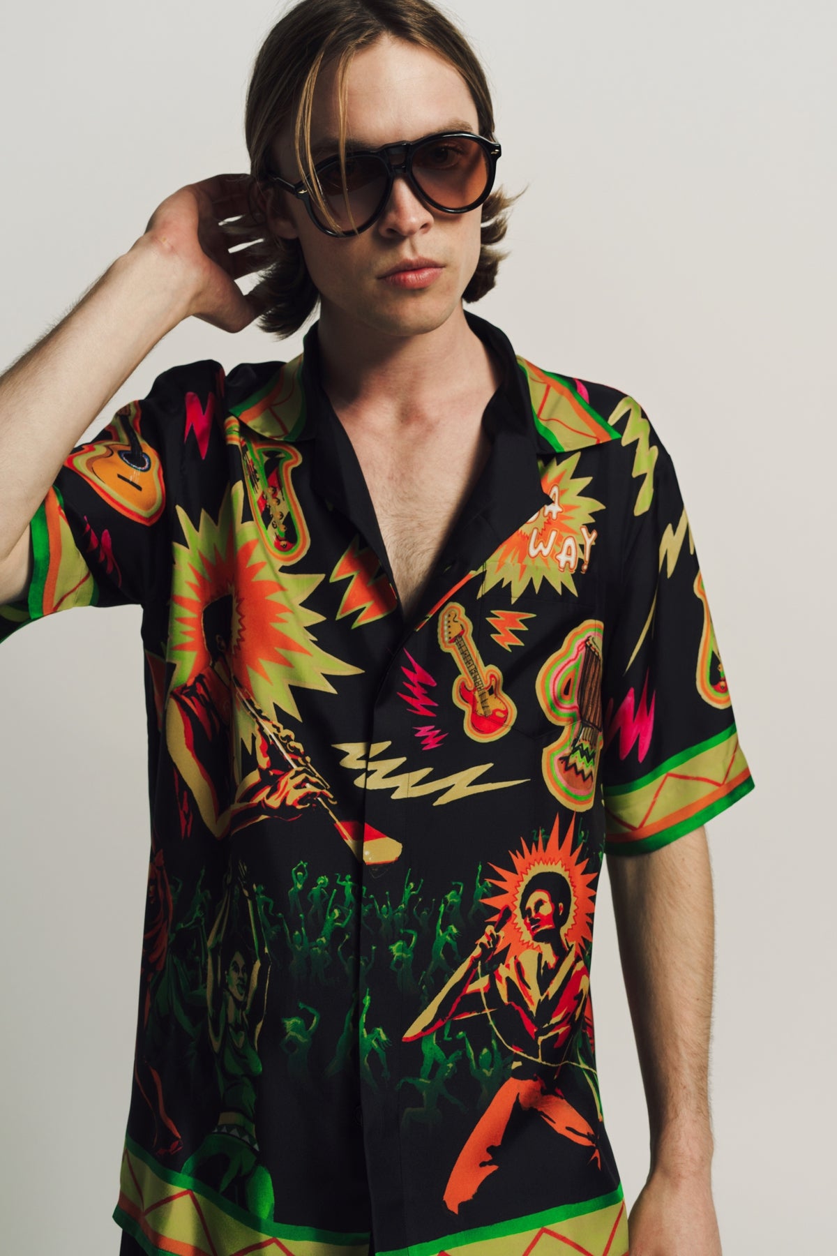 CASABLANCA | MUSIC FOR THE PEOPLE SILK SHIRT - MAXFIELD LA