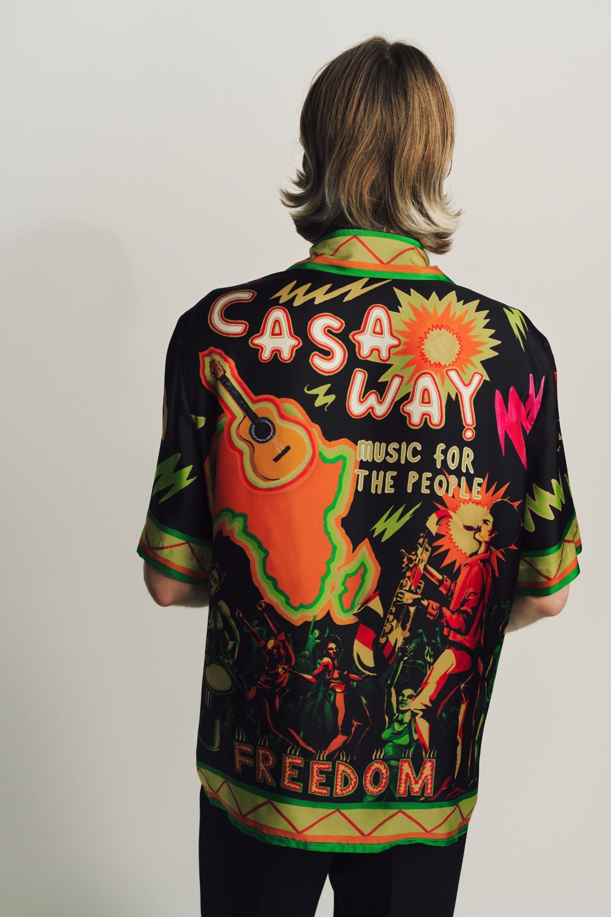 CASABLANCA | MUSIC FOR THE PEOPLE SILK SHIRT