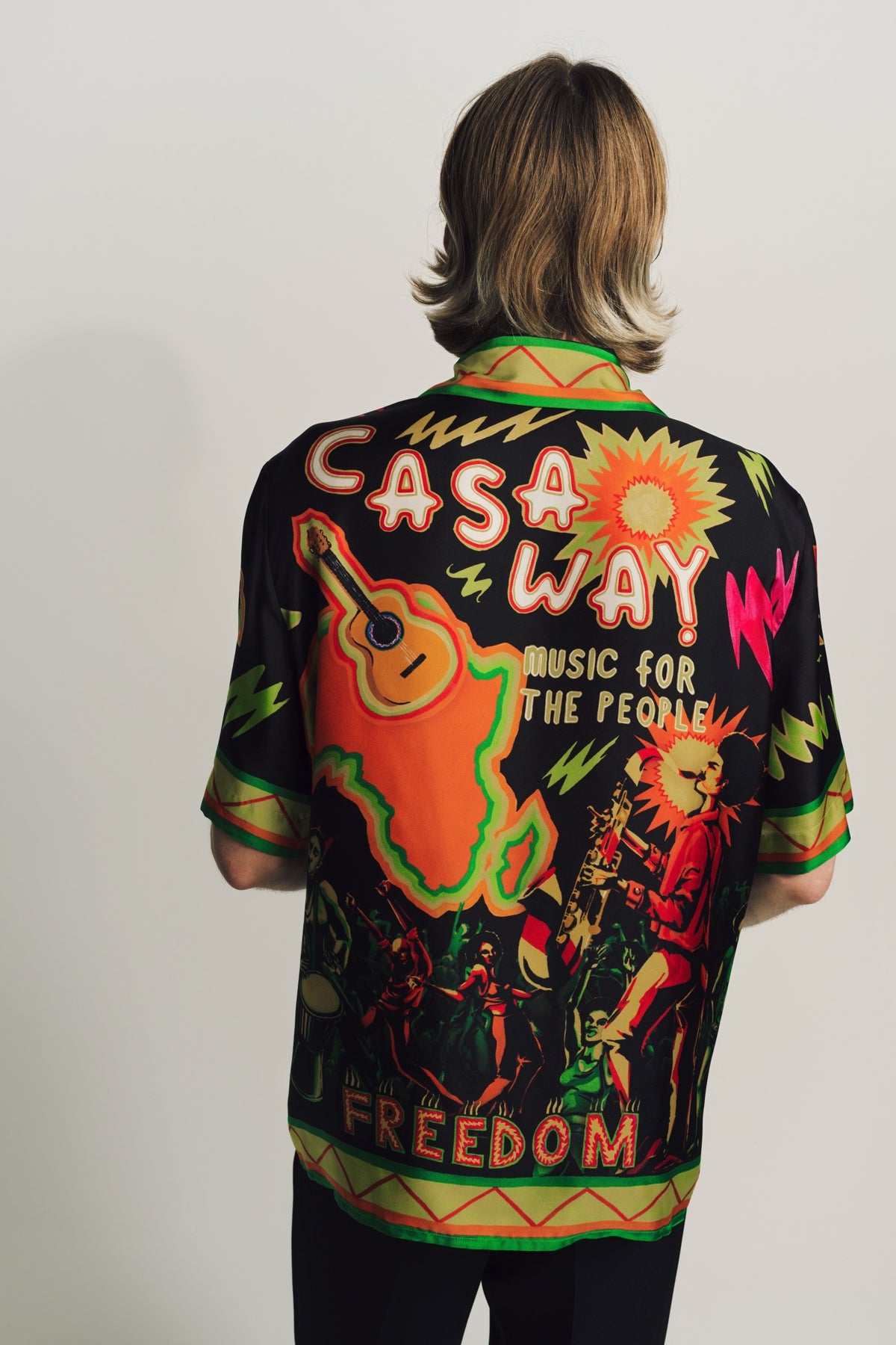 CASABLANCA | MUSIC FOR THE PEOPLE SILK SHIRT - MAXFIELD LA