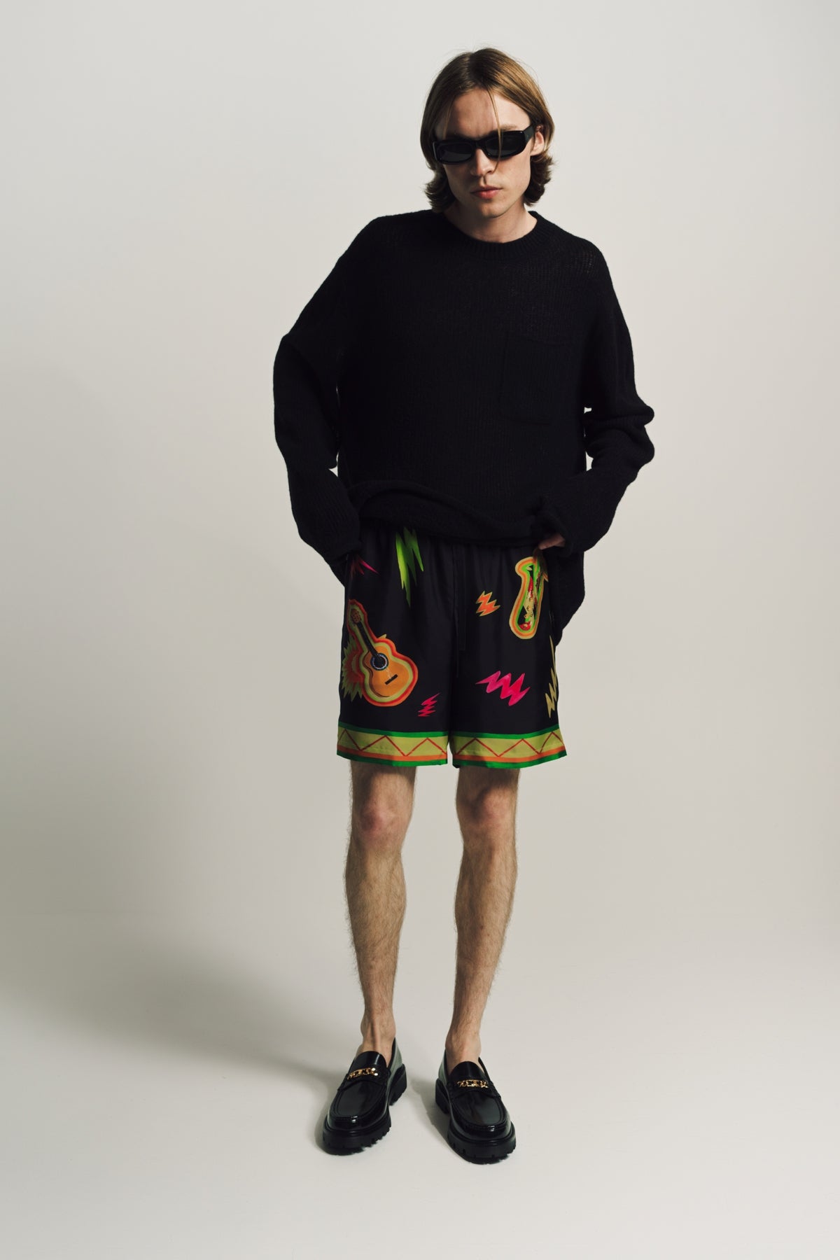 CASABLANCA | MUSIC FOR THE PEOPLE SILK SHORTS - MAXFIELD LA