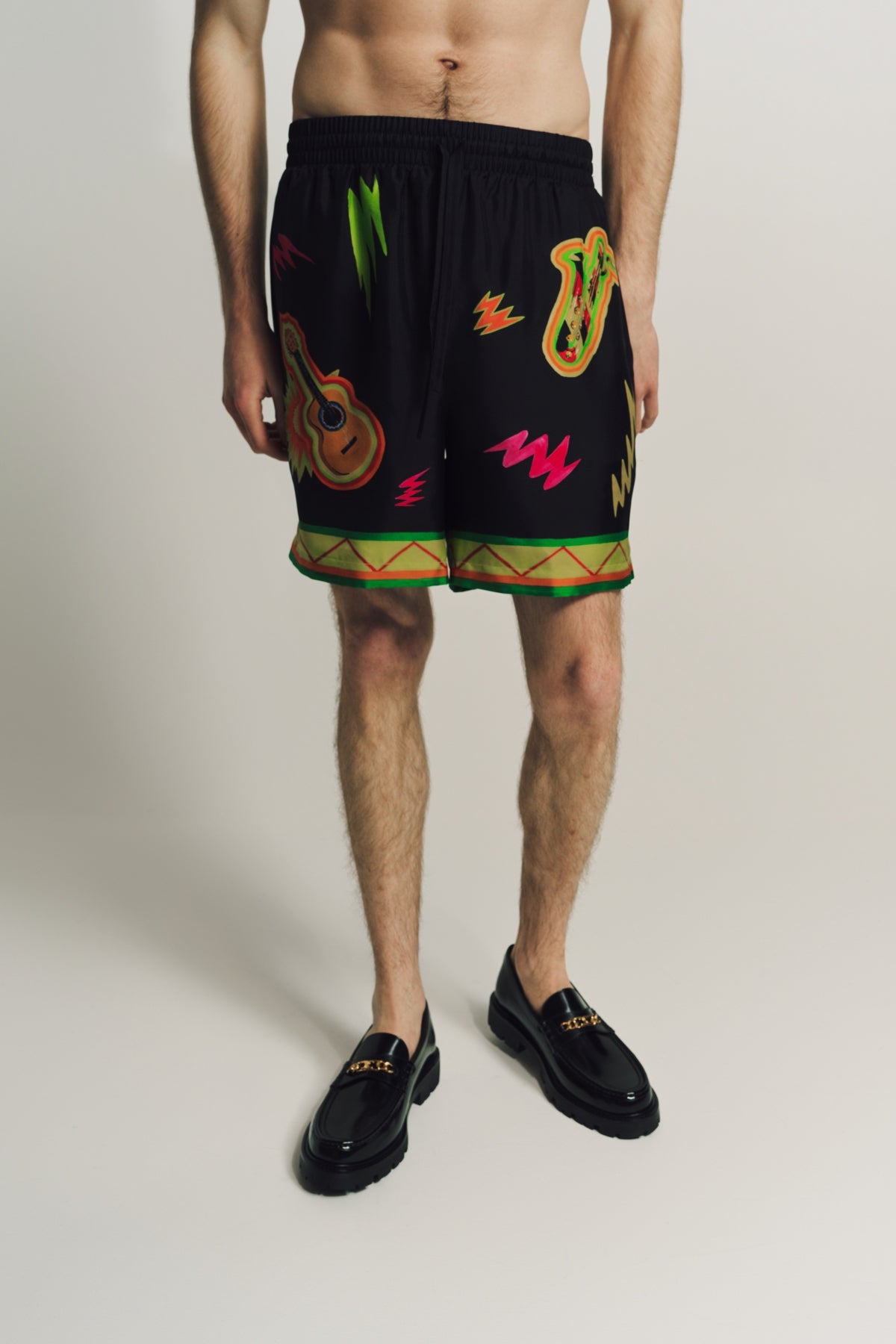 CASABLANCA | MUSIC FOR THE PEOPLE SILK SHORTS - MAXFIELD LA