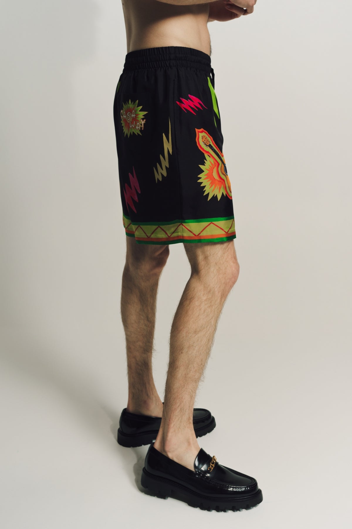 CASABLANCA | MUSIC FOR THE PEOPLE SILK SHORTS - MAXFIELD LA