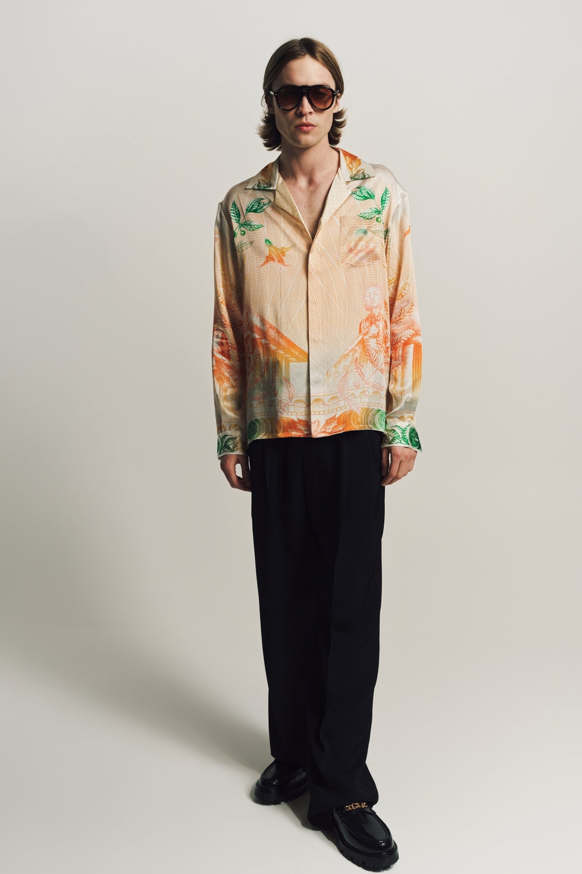 CASABLANCA | LA MONNAIE LONG SLEEVE SHIRT - MAXFIELD LA