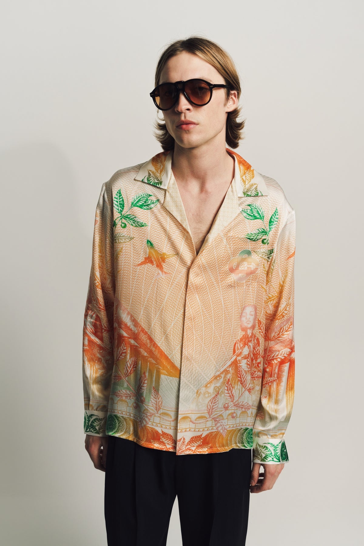 CASABLANCA | LA MONNAIE LONG SLEEVE SHIRT - MAXFIELD LA