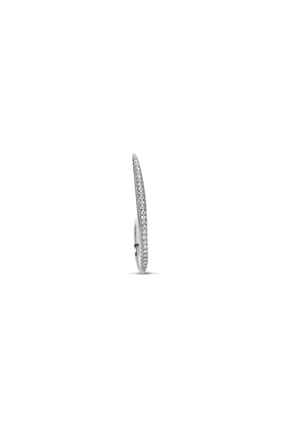 JOVANA DJURIC | MEDIUM SILVER DIAMOND SLICE RING - MAXFIELD LA