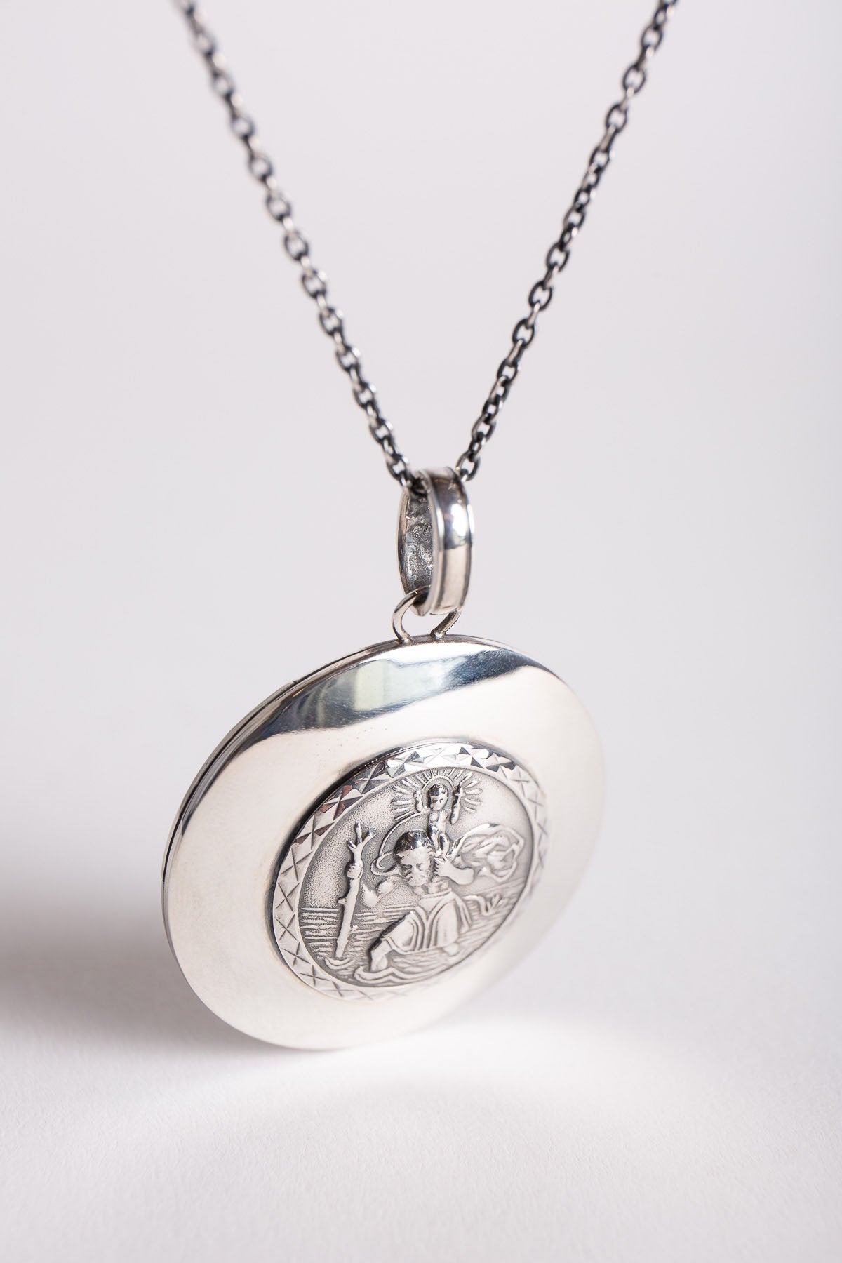 BLIND MAN TOGS | 18K YELLOW GOLD & SILVER TIFFANY&CO MIRROR DOUBLE PEACE NECKLACE