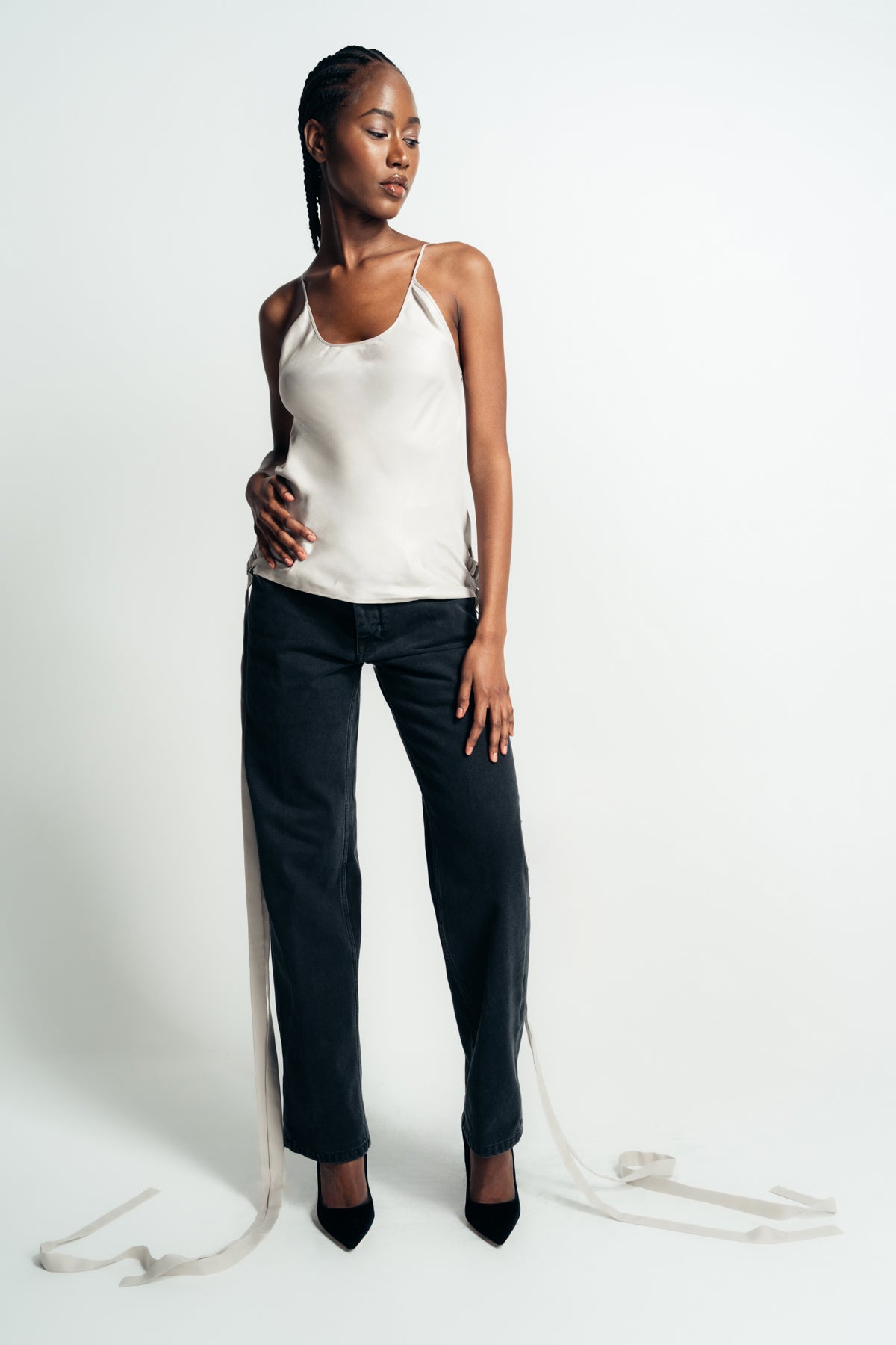 ANN DEMEULEMEESTER | SYKA BELTED SLIP TOP - MAXFIELD LA