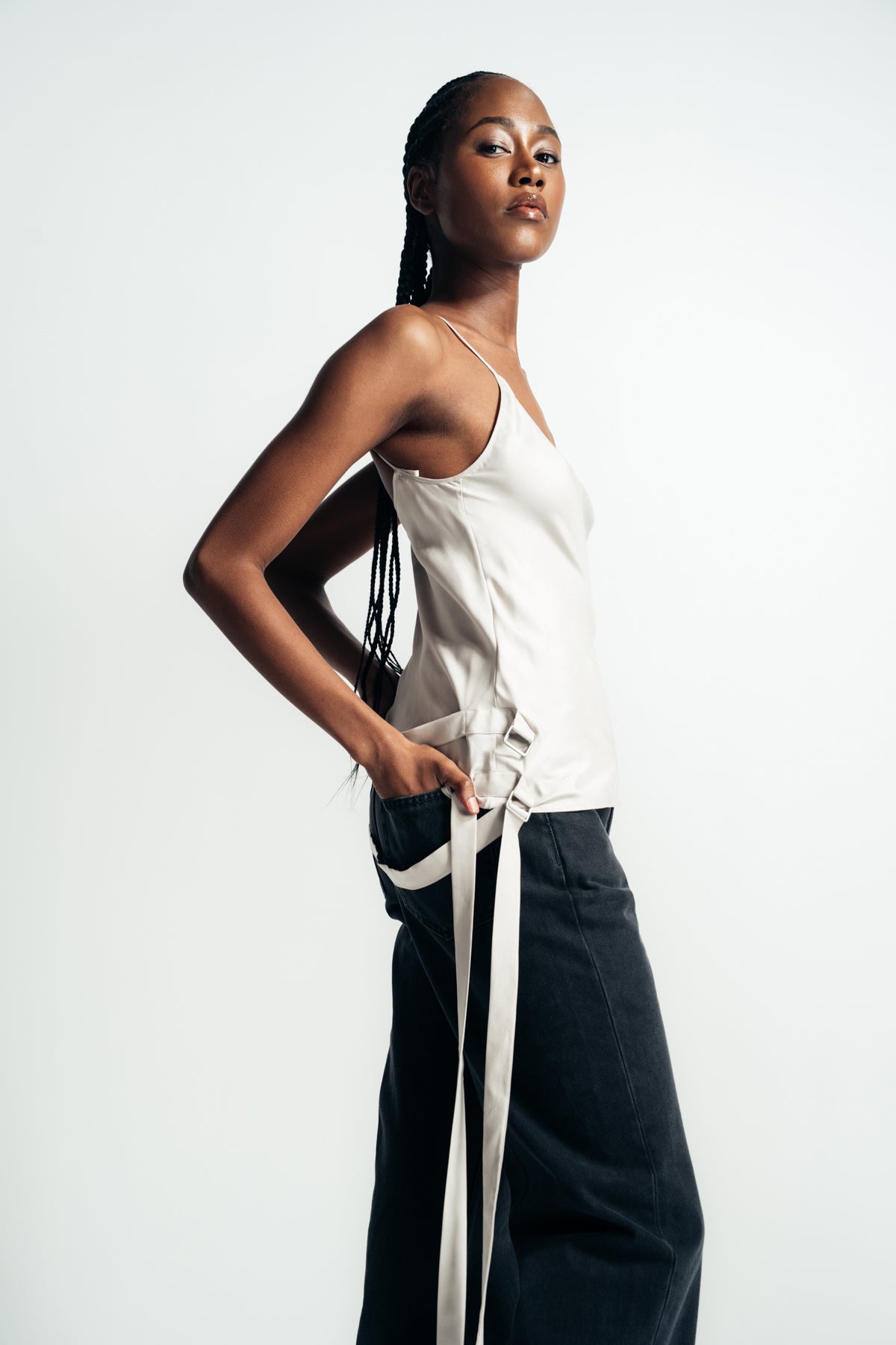 ANN DEMEULEMEESTER | SYKA BELTED SLIP TOP - MAXFIELD LA