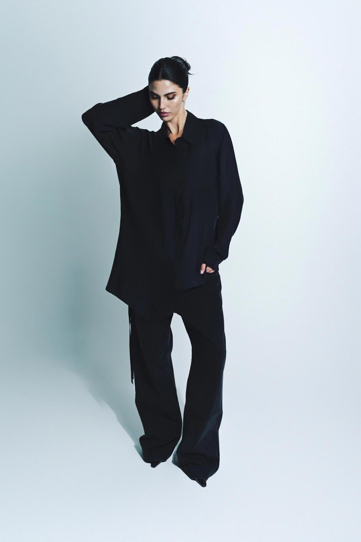 ANN DEMEULEMEESTER | JULA DROPPED SHOULDER LONG SLEEVE SHIRT - MAXFIELD LA