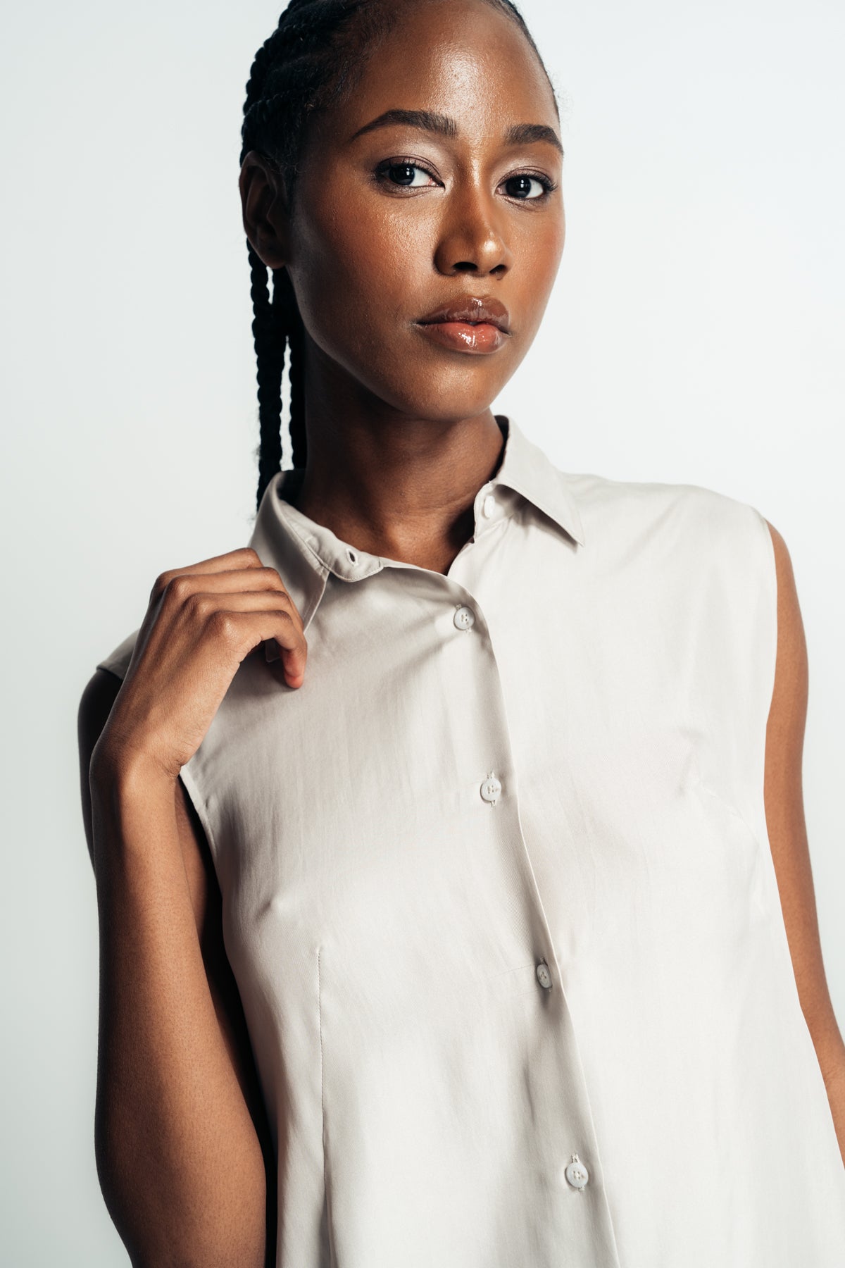 ANN DEMEULEMEESTER | IONA ASYMMETRICAL OVERSIZED SHIRT - MAXFIELD LA