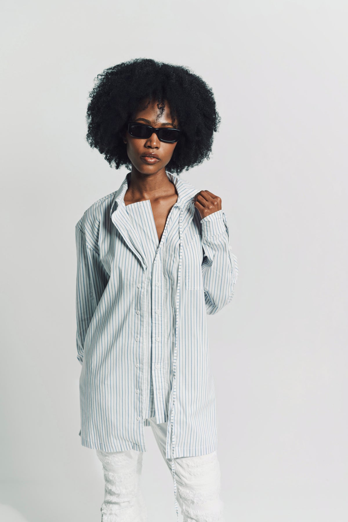 OTTOLINGER | OVERSIZED STRIPE SHIRT - MAXFIELD LA