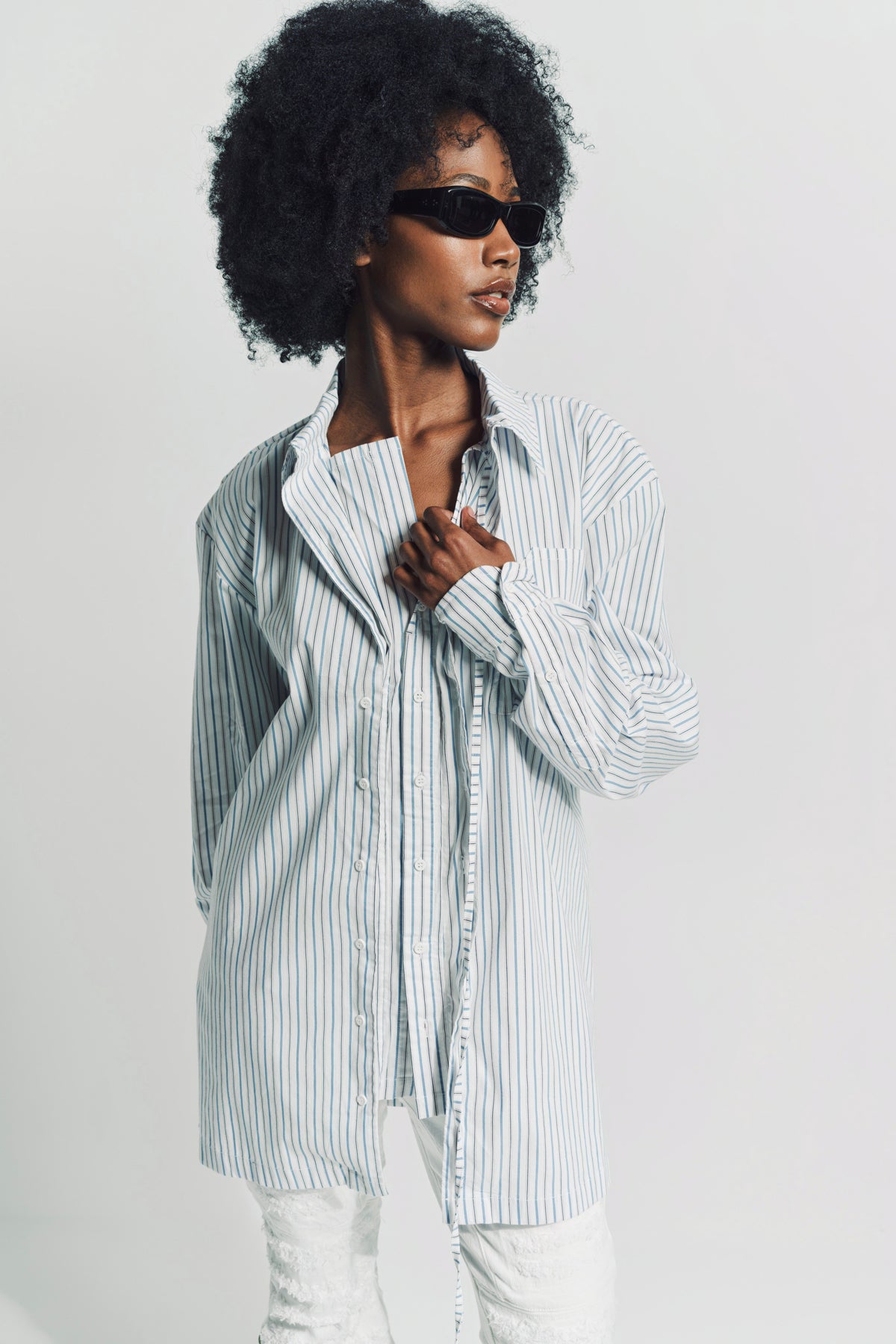 OTTOLINGER | OVERSIZED STRIPE SHIRT - MAXFIELD LA