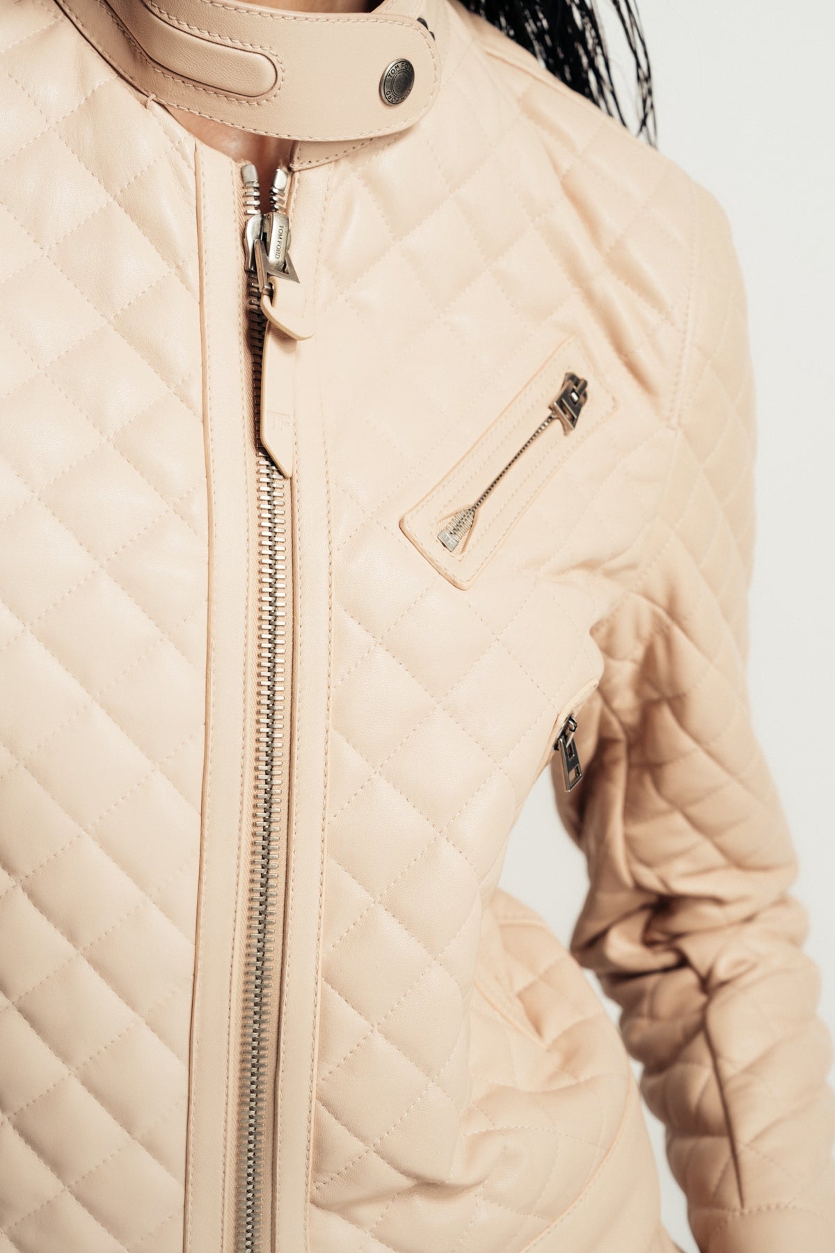 TOM FORD | QUILTED GUANTERIA LAMB LEATHER RACER JACKET