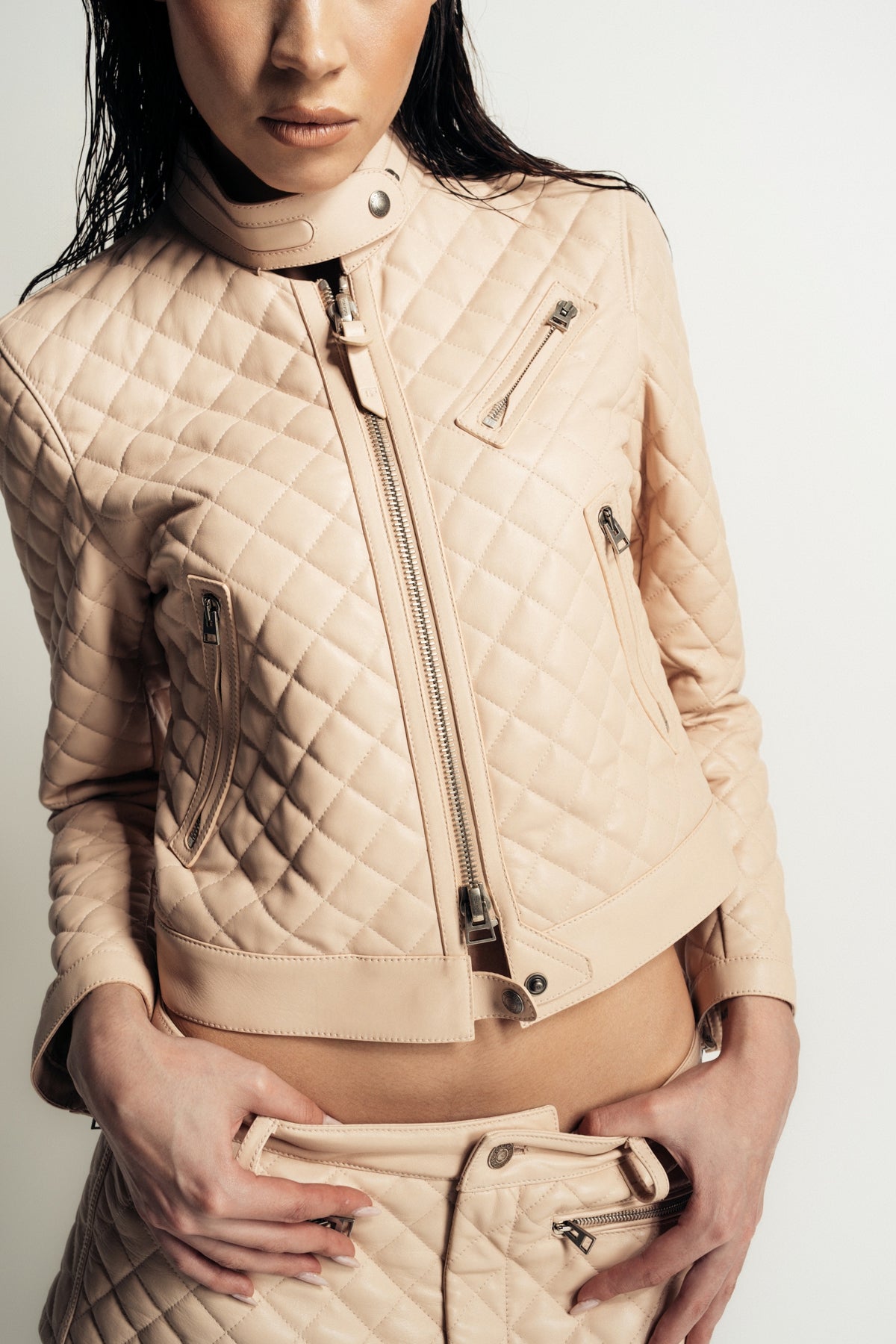 TOM FORD | QUILTED GUANTERIA LAMB LEATHER RACER JACKET