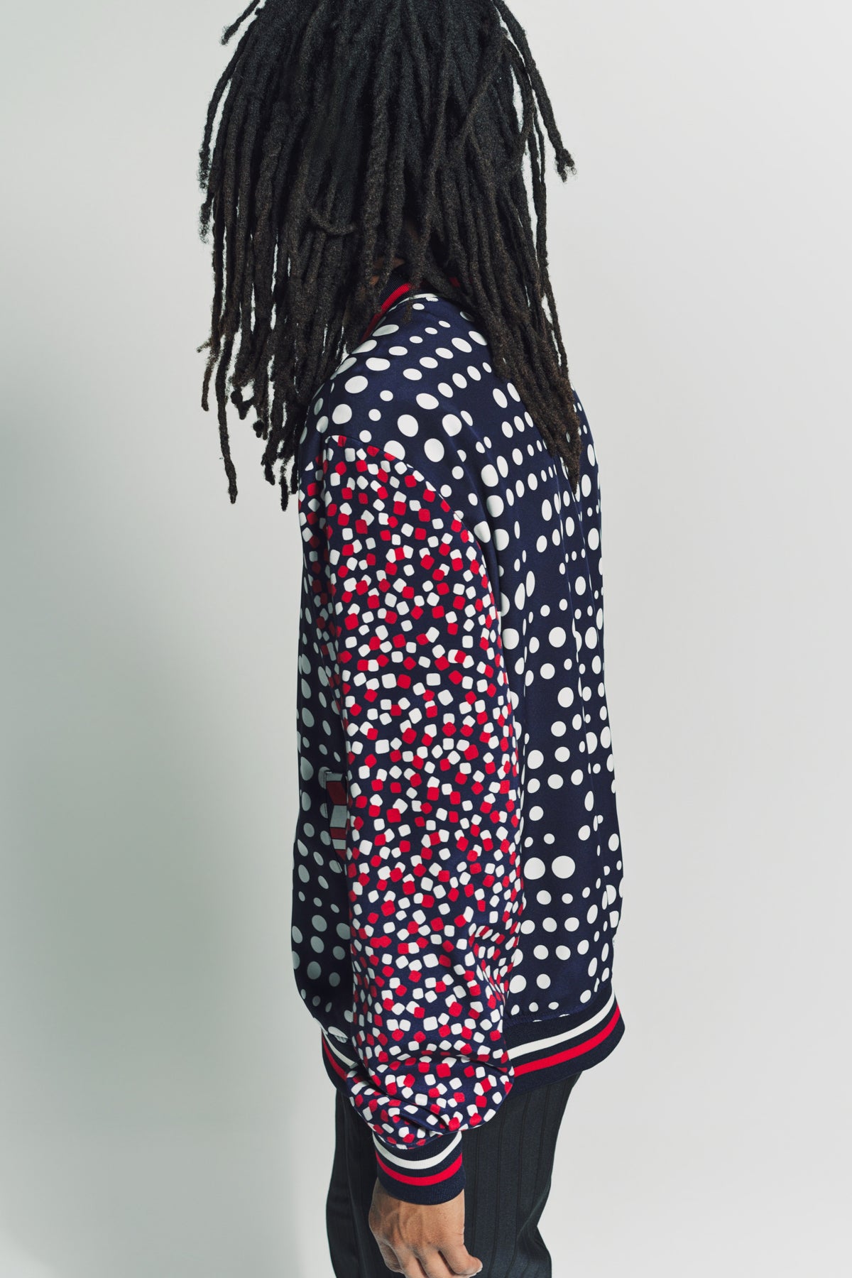 LIBERTINE | ‘RED WHITE AND BLUE MASH UP’ BOMBER JACKET - MAXFIELD LA