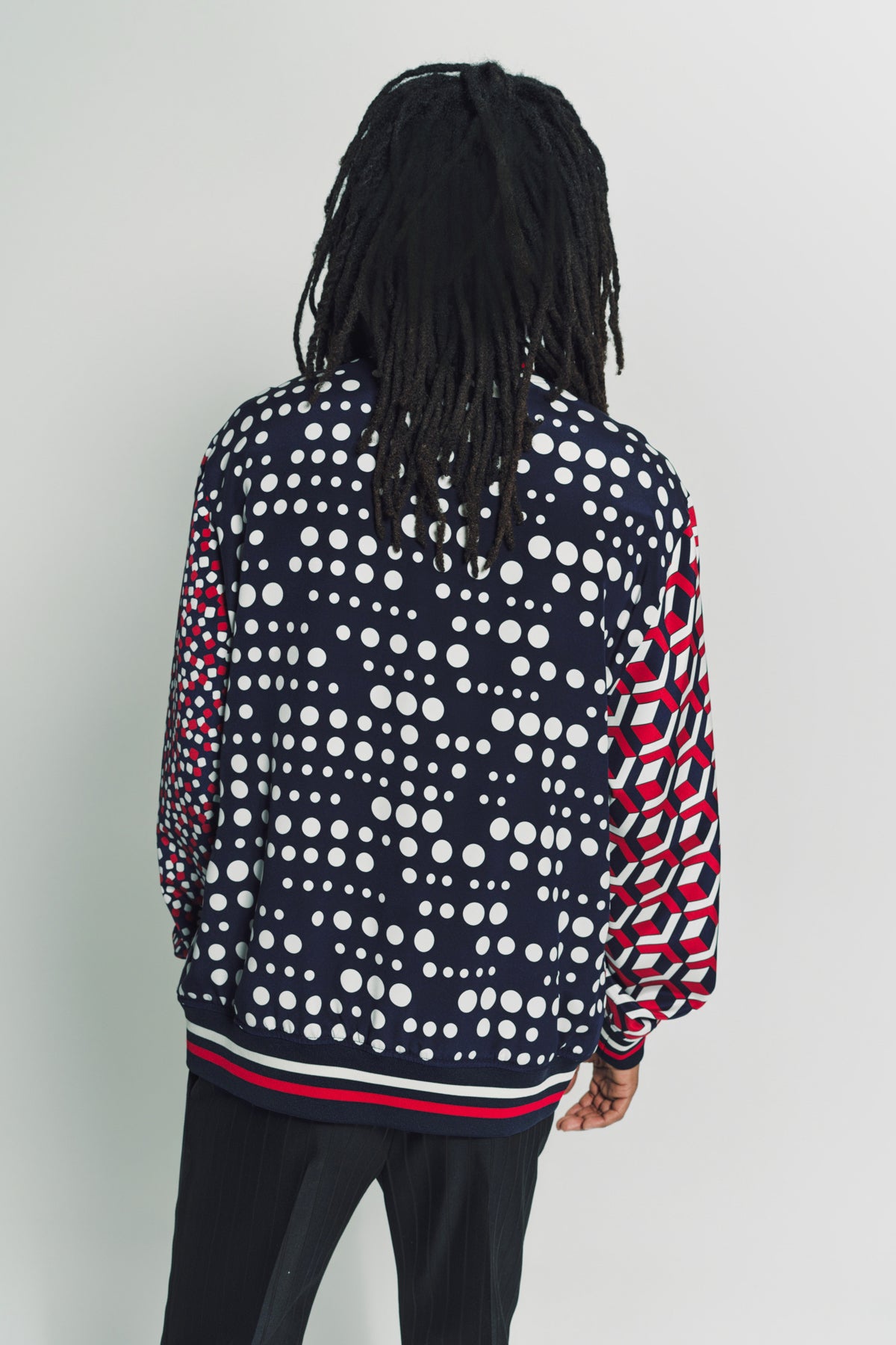 LIBERTINE | ‘RED WHITE AND BLUE MASH UP’ BOMBER JACKET - MAXFIELD LA