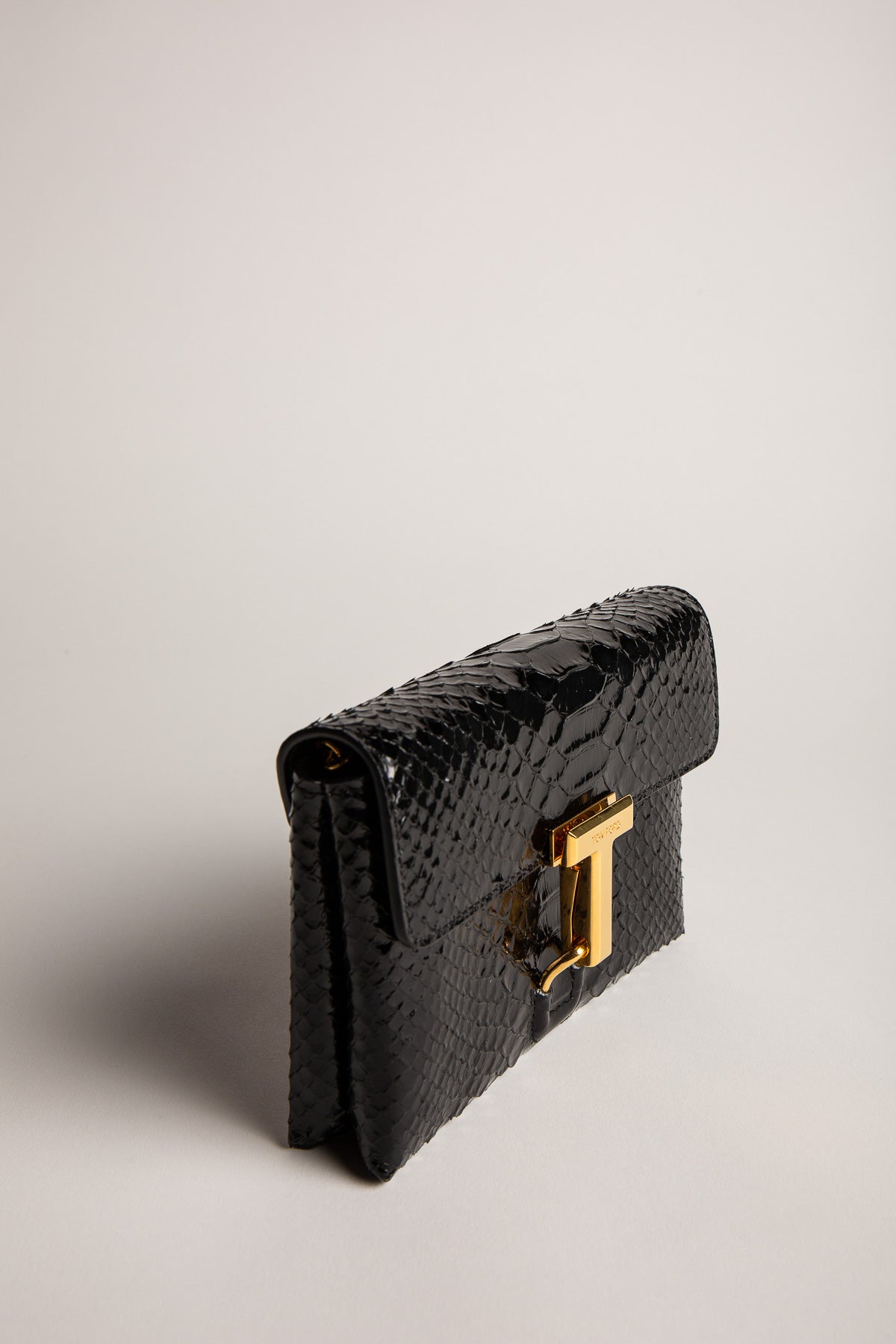 TOM FORD | GLOSSY STAMPED PYTHON LEATHER MONARCH MINI BAG - MAXFIELD LA