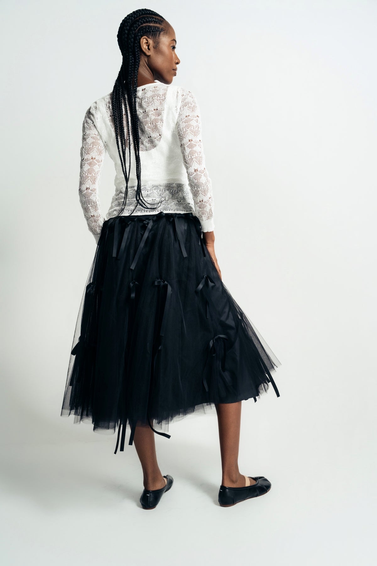 CAROLINE HU | LACE KNIT CARDIGAN - MAXFIELD LA
