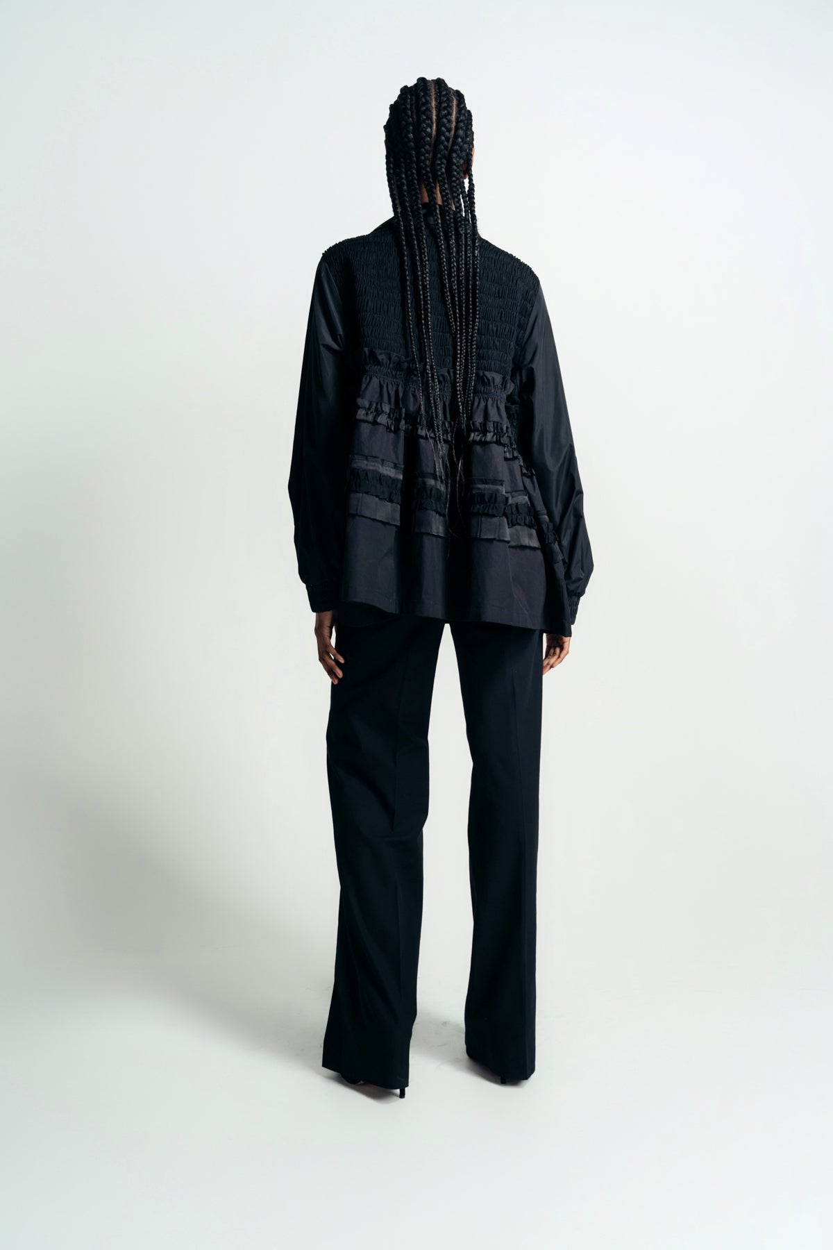 CAROLINE HU | BLUE FLOWERS SMOKING JACKET - MAXFIELD LA