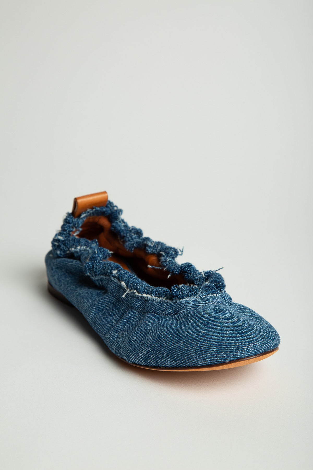 LANVIN | DENIM BALLERINA FLATS - MAXFIELD LA