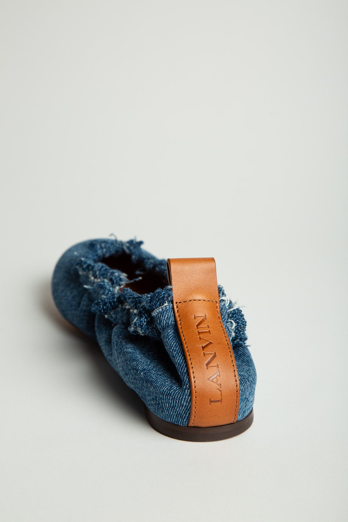 LANVIN | DENIM BALLERINA FLATS - MAXFIELD LA