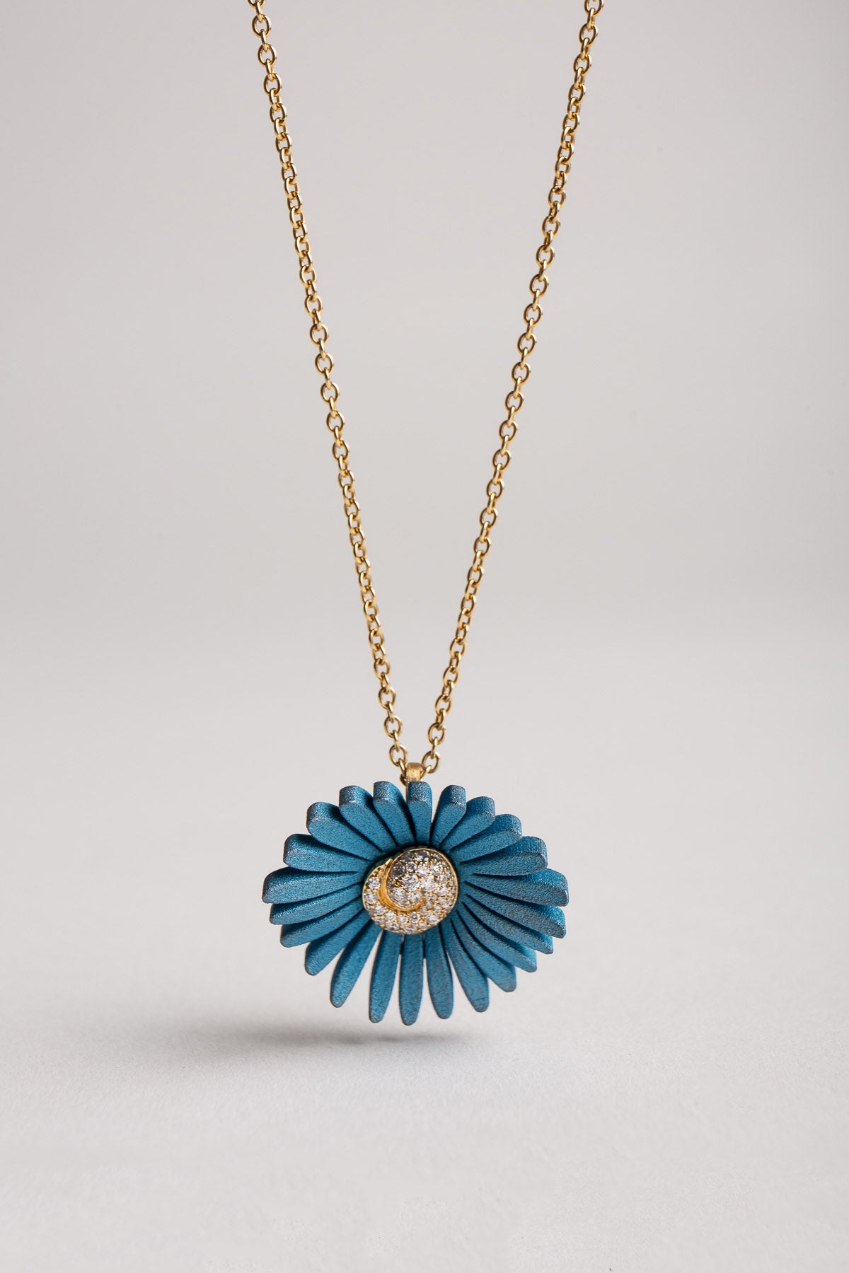 MIKE JOSEPH | BLUE TITANIUM FLOWER NECKLACE