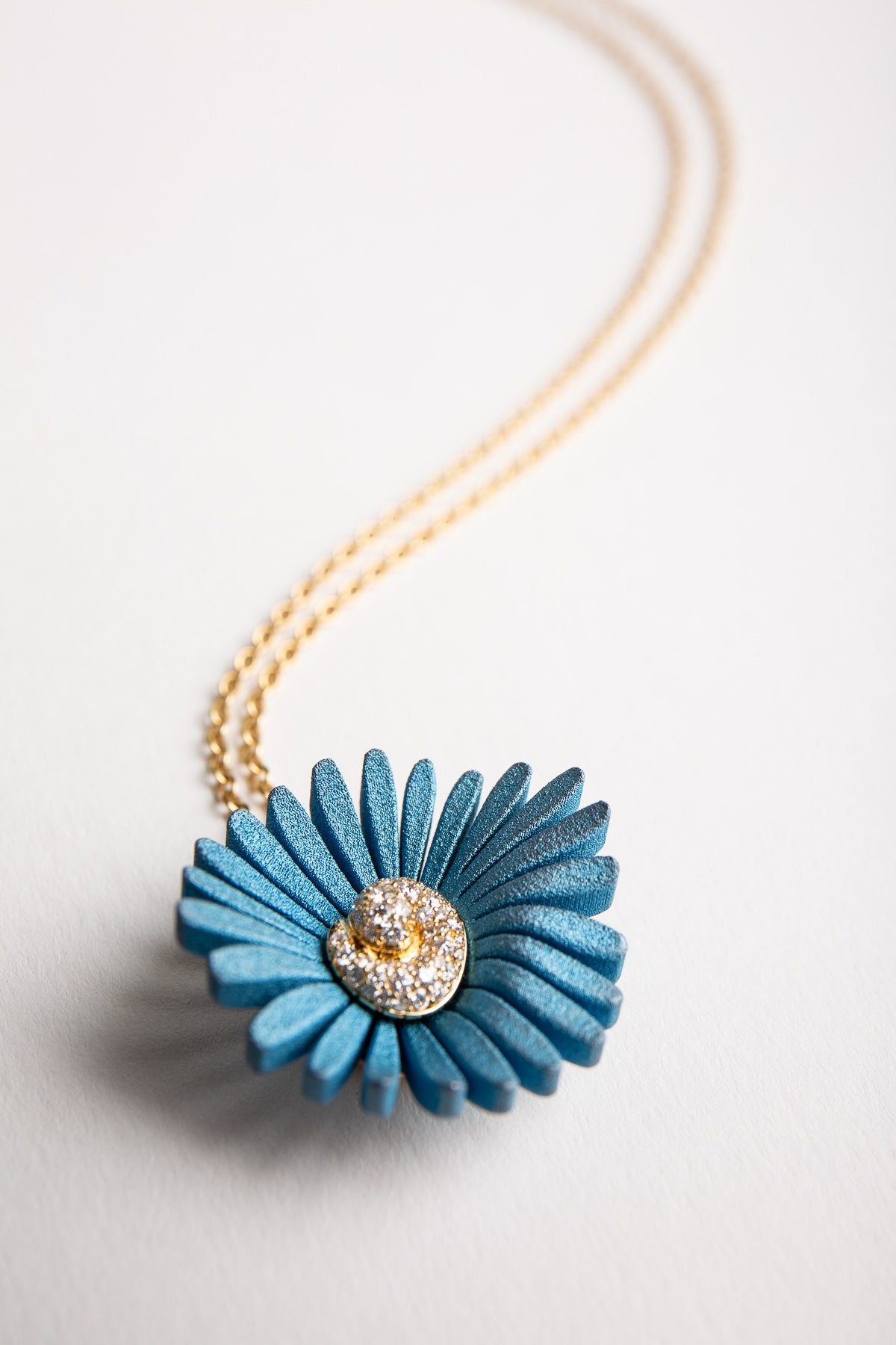 MIKE JOSEPH | BLUE TITANIUM FLOWER NECKLACE - MAXFIELD LA