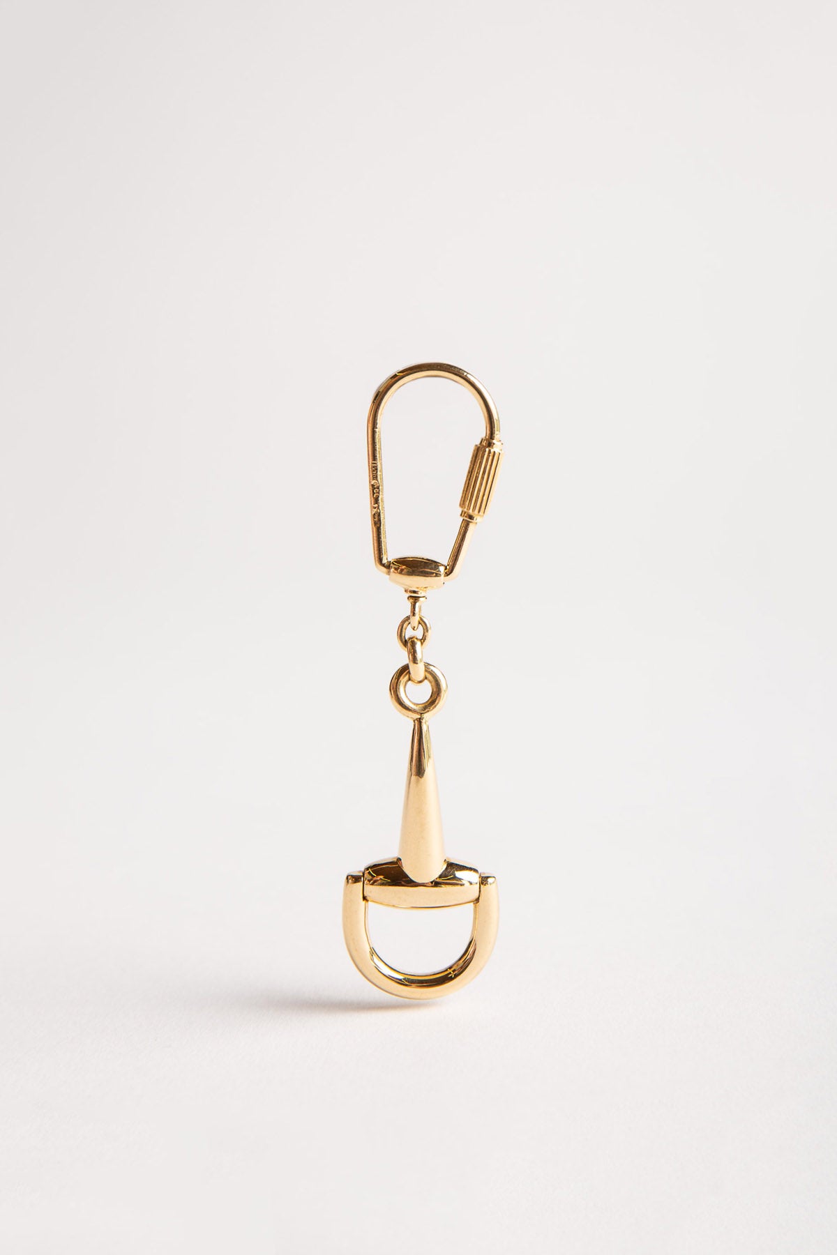 GUCCI | VINTAGE 18K STIRRUP KEYCHAIN