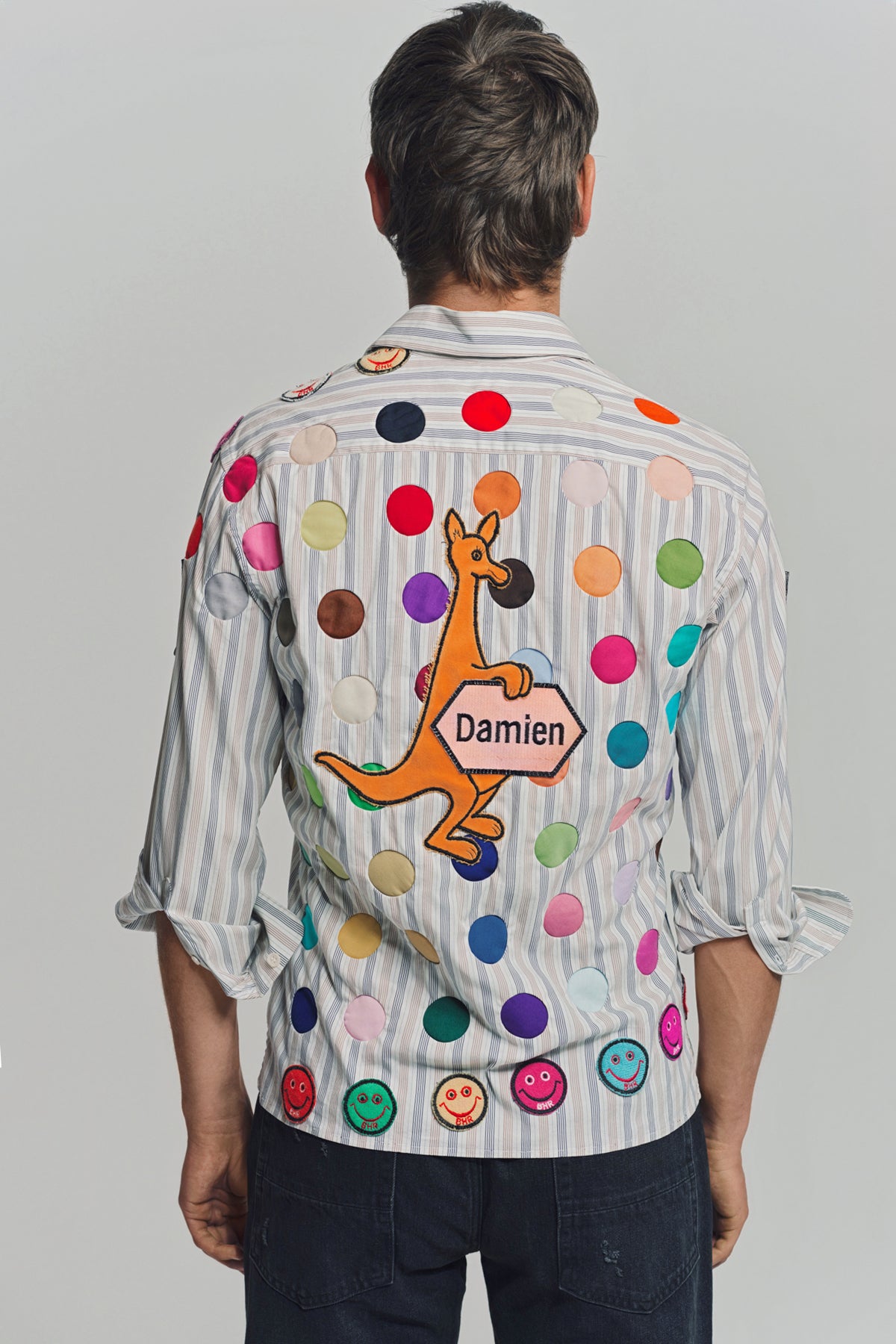 BEVERLY HILLS RECYCLER | DAMIEN HIRST LONG SLEEVE SPOT SHIRT 1