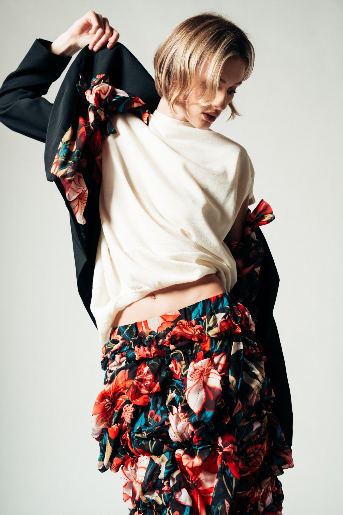 COMME DES GARCONS | FLORAL CHIFFON JACKET - MAXFIELD LA