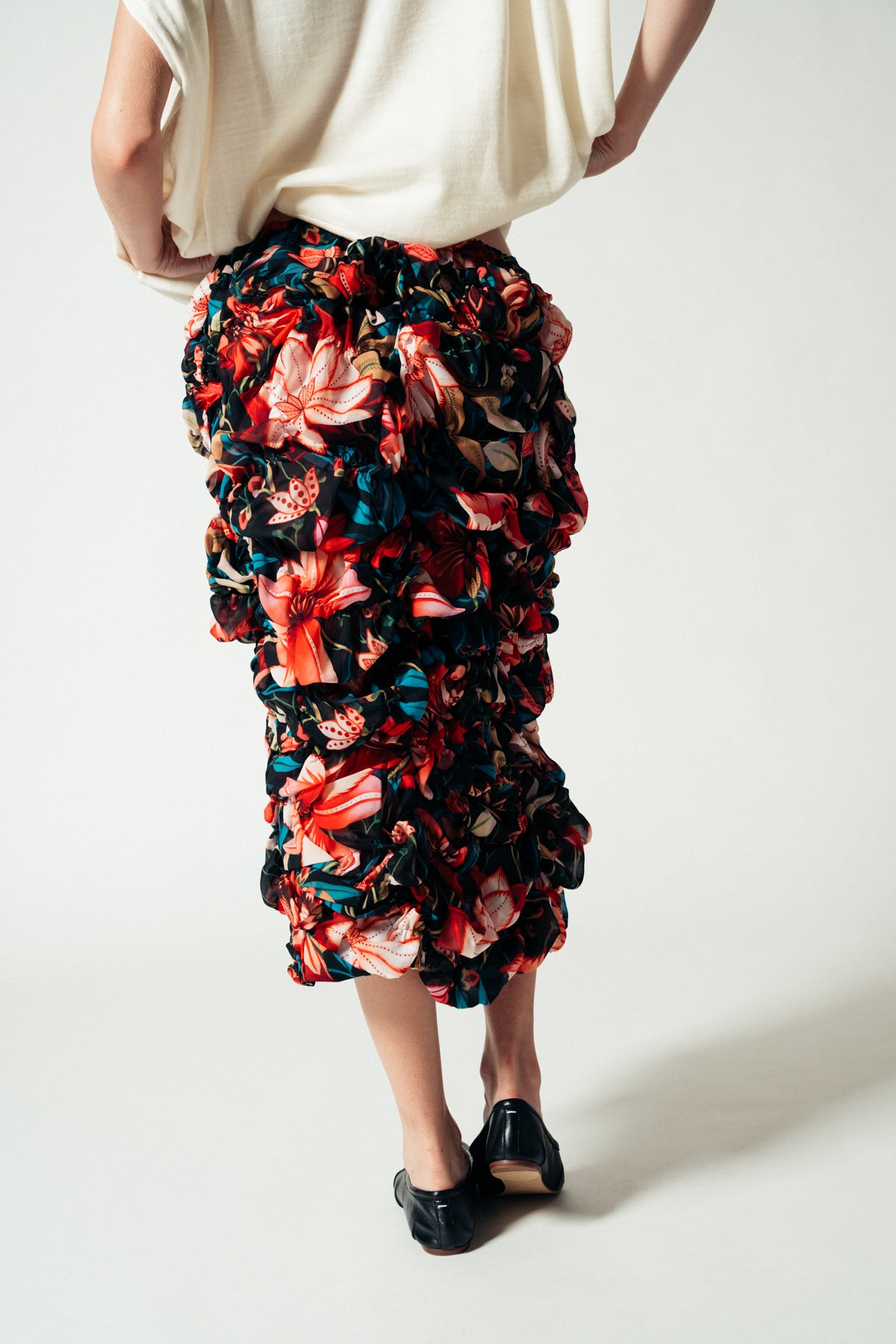 COMME DES GARCONS | FLORAL CHIFFON SKIRT