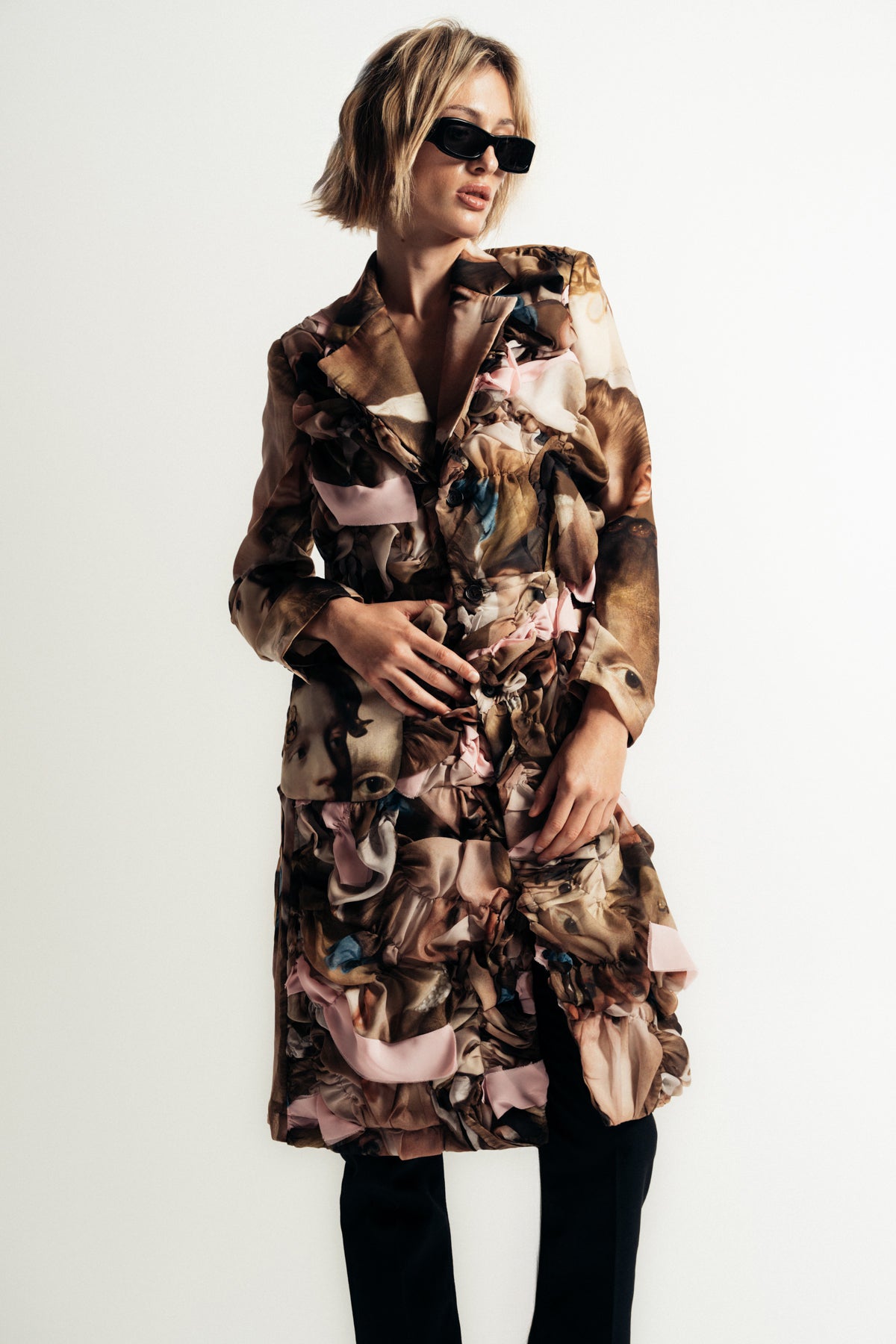 COMME DES GARCONS | ESTER FACE PRINT COAT - MAXFIELD LA