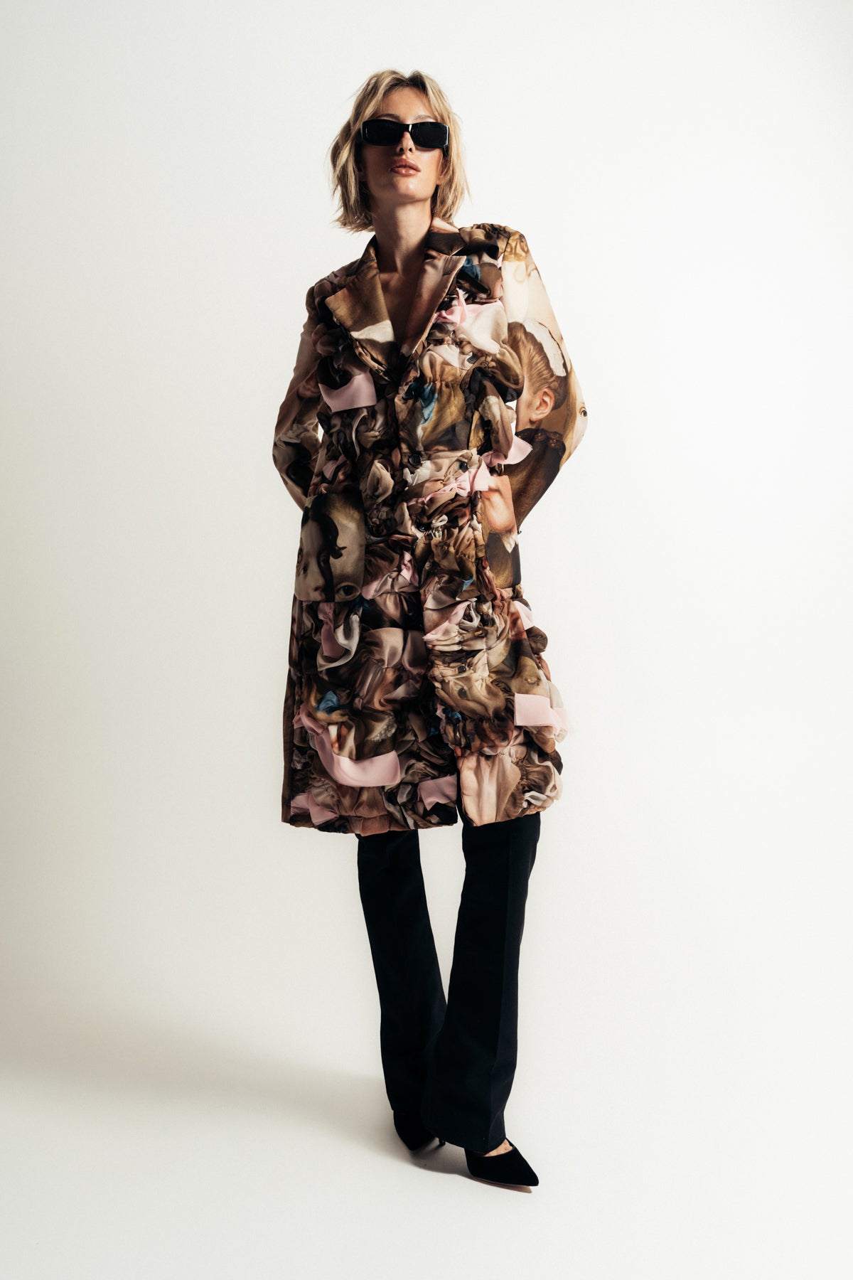 COMME DES GARCONS | ESTER FACE PRINT COAT - MAXFIELD LA