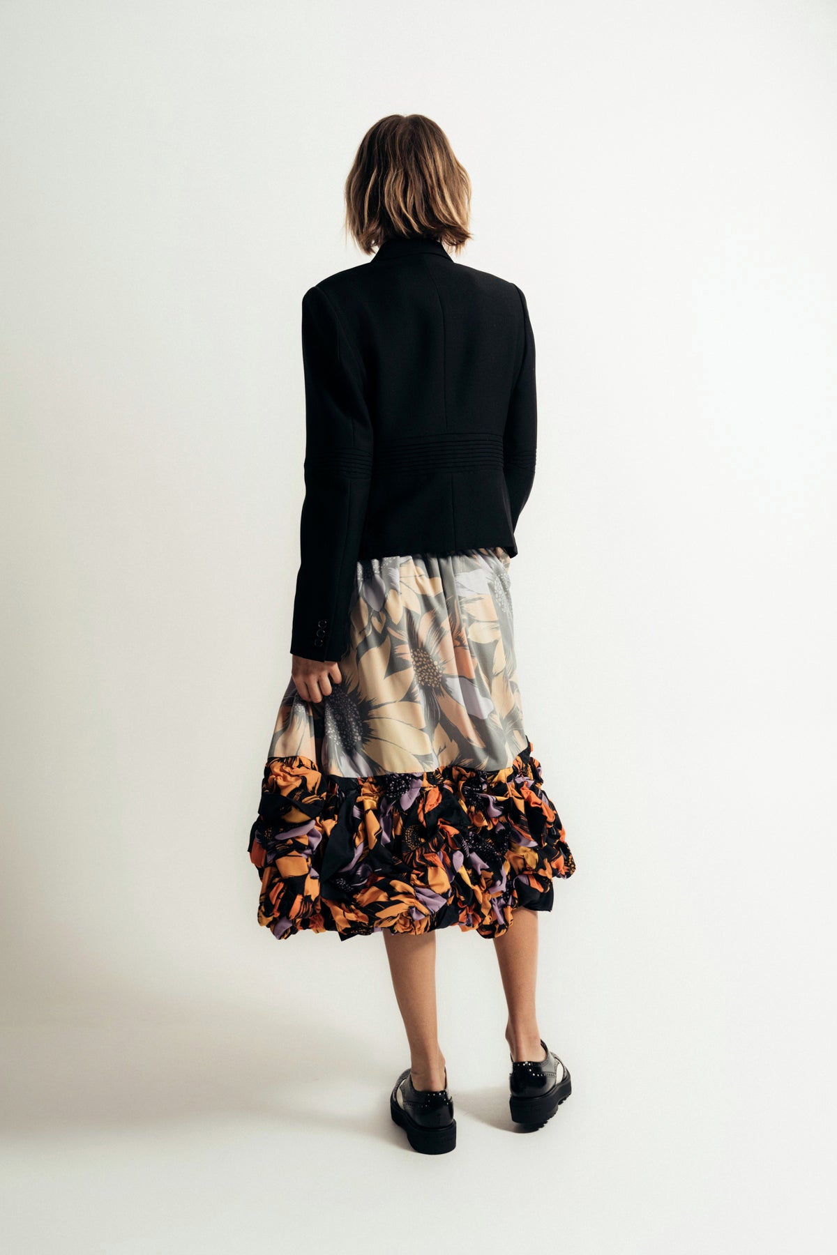 COMME DES GARCONS | FLORAL CREPE SKIRT - MAXFIELD LA
