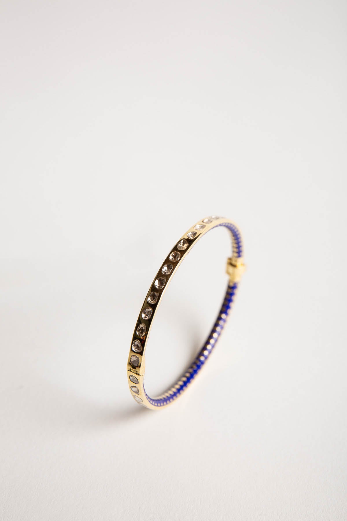 AMRAPALI LONDON | 18K YELLOW GOLD ENAMEL DIAMOND BRACELET - MAXFIELD LA