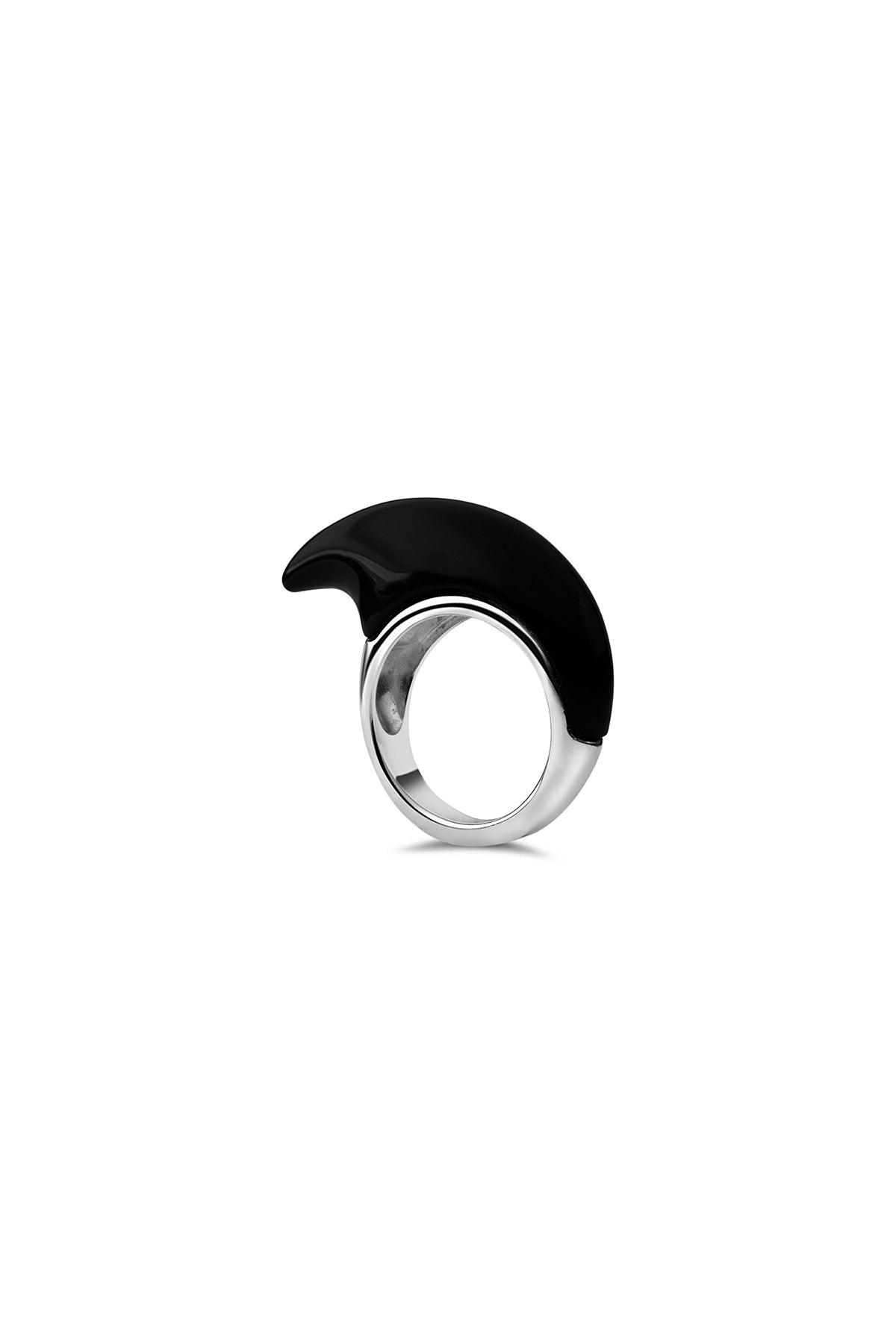 JOVANA DJURIC | MEDIUM CRESCENT ONYX RING - MAXFIELD LA