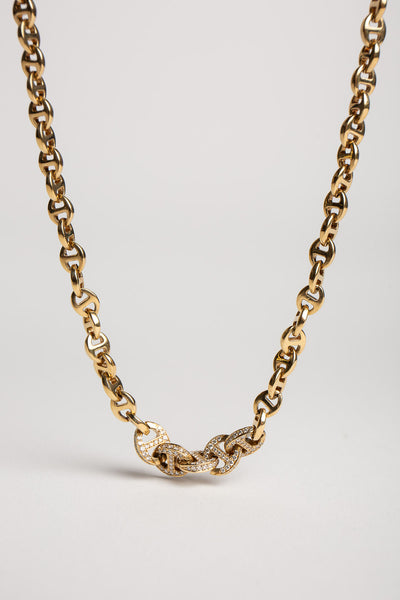 【極美品】20inch5MM OPEN-LINK NECKLACE STORE ONLY】20inch MICRO OPEN-LINK NECKLACE｜YG｜Necklace