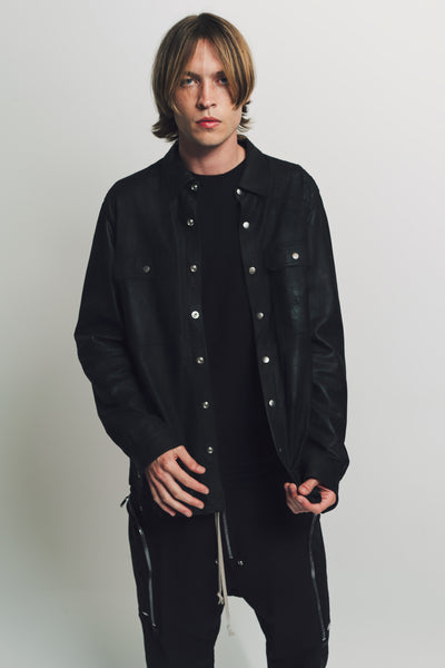 rick owens OUTERSHIRT レザー 50 RICK OWENS - Men Leather Outershirt – Atelier New York
